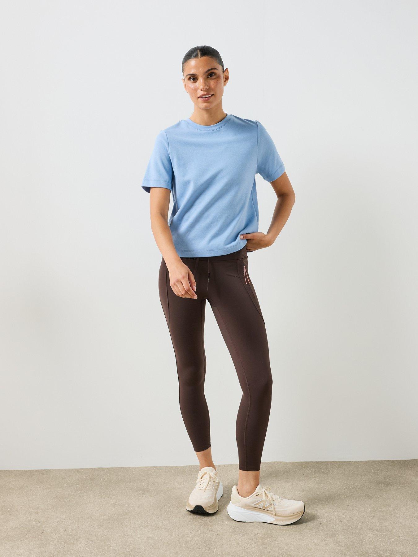 Image 3 of 5 of Sweaty Betty Womens Elevated Cotton Boxy T-shirt - Blue