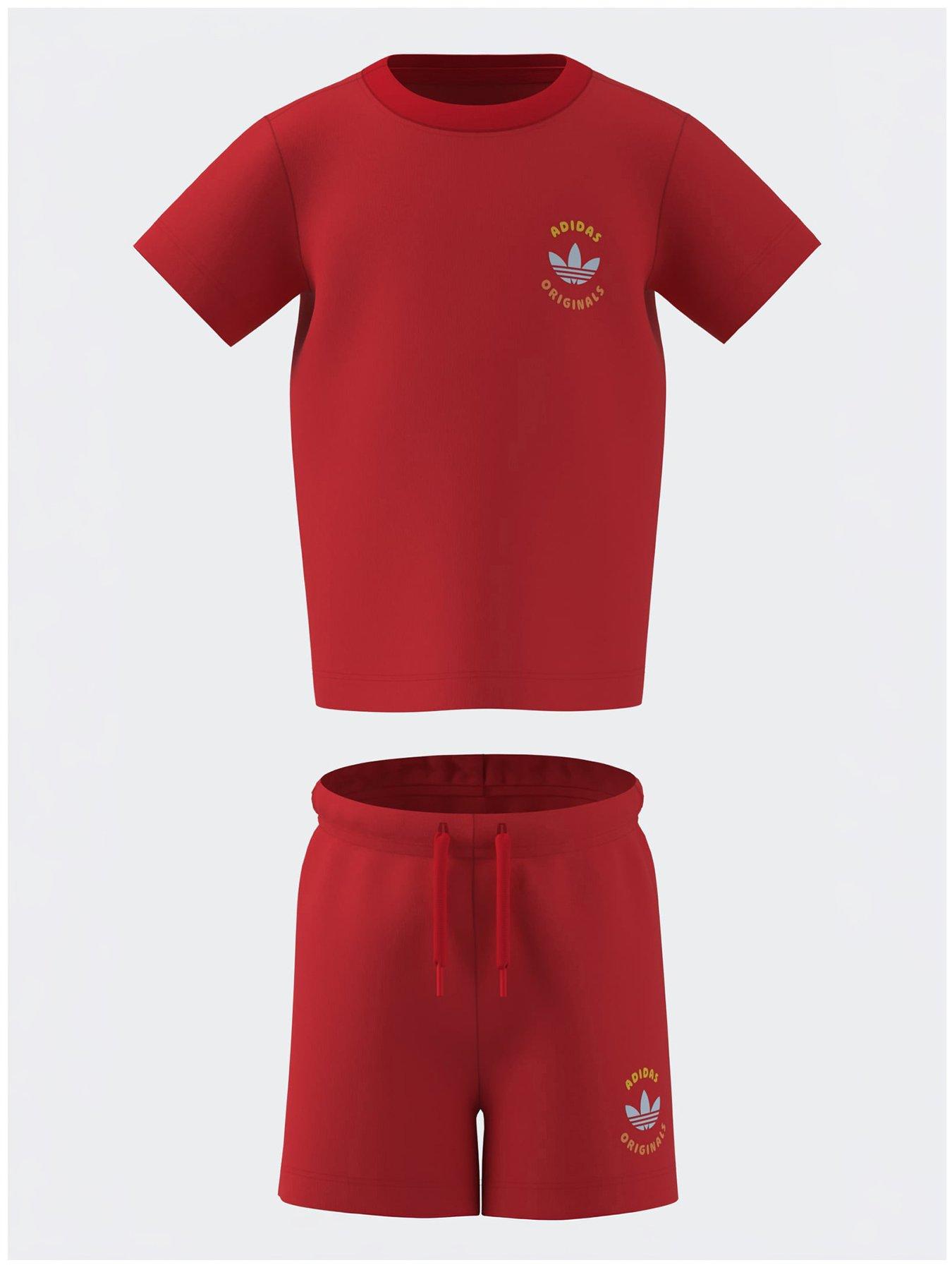 adidas Originals Infant Snackers Club Graphic Tee  &  Short Set - Red