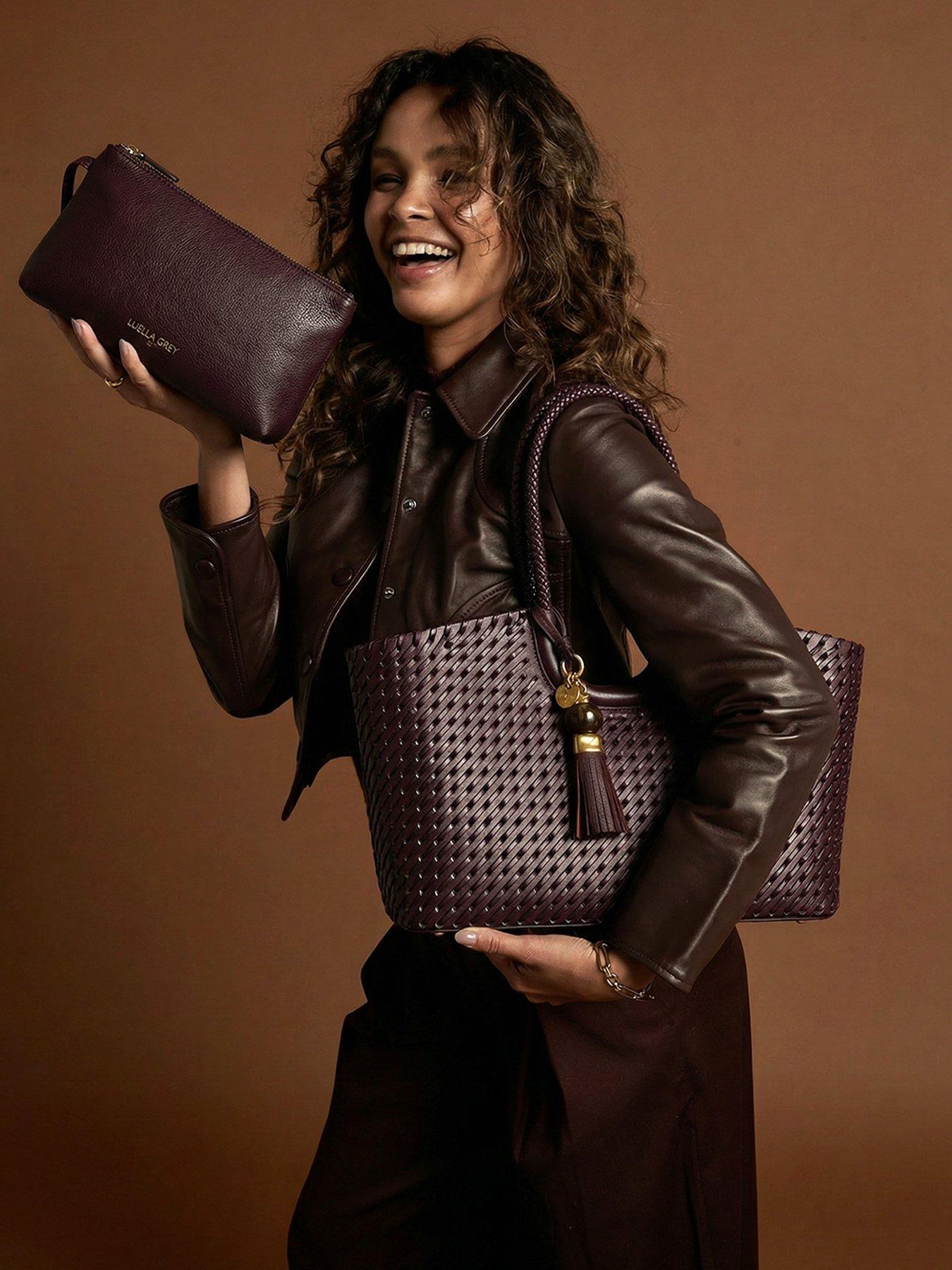 Image 6 of 6 of Luella Grey Lillie Whipstitch Tote - Black Cherry