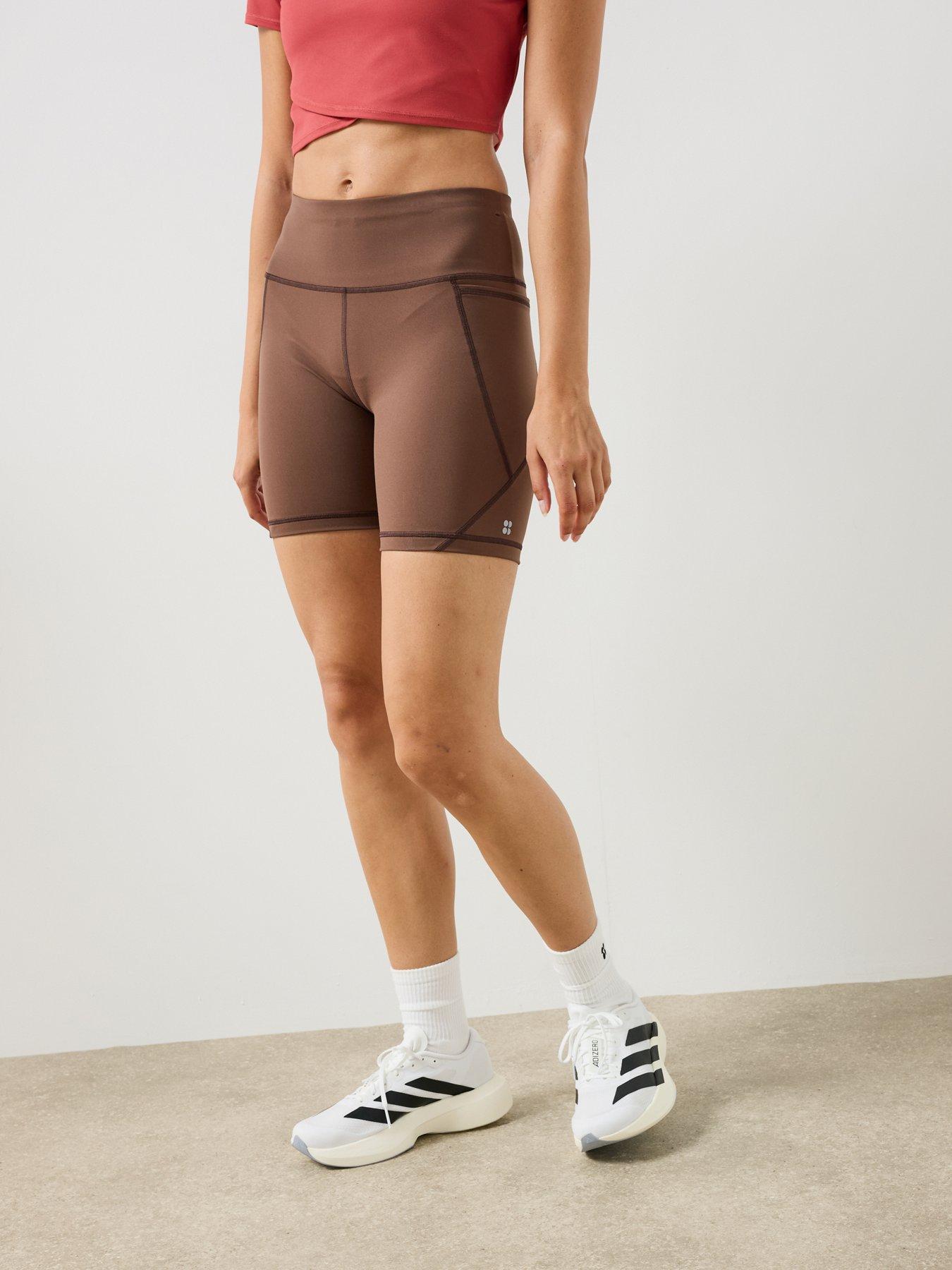 Sweaty Betty Womens Training Power 6 Inch Biker Shorts - Brown