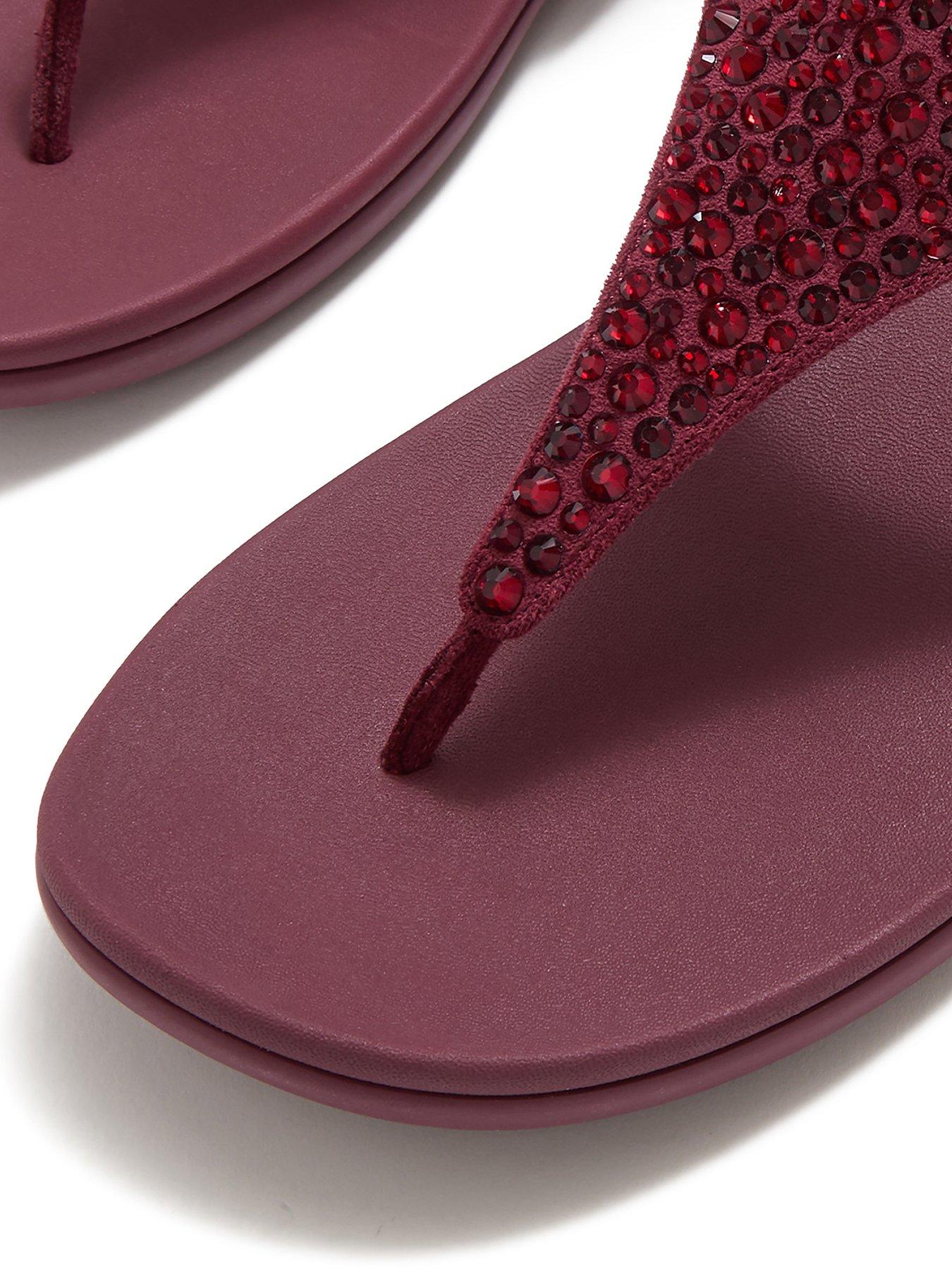 Image 4 of 6 of FitFlop SOLAY MIXED-CRYSTAL TOE-POST SANDALS