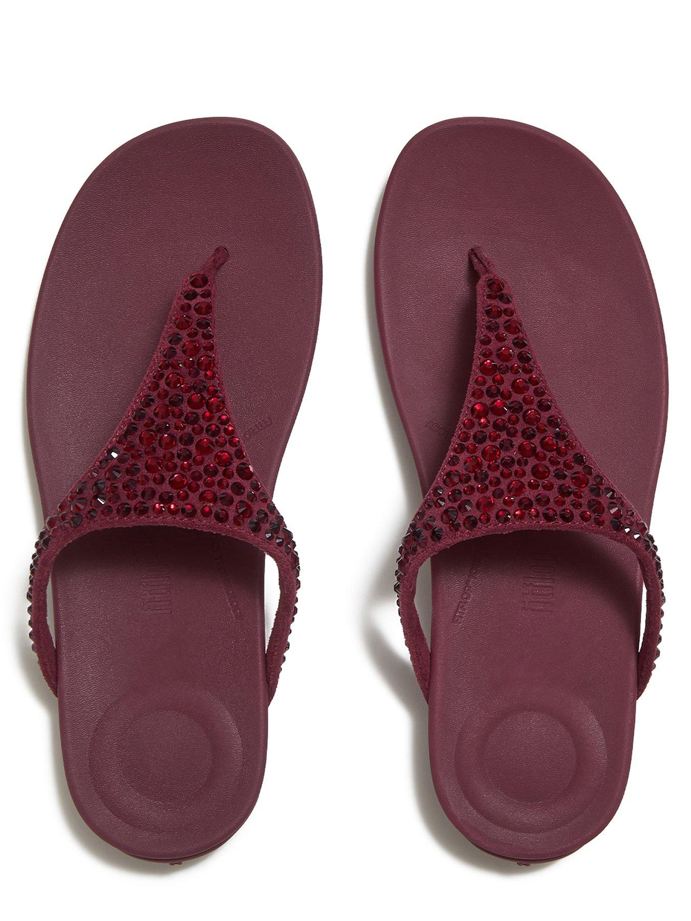 Image 5 of 6 of FitFlop SOLAY MIXED-CRYSTAL TOE-POST SANDALS