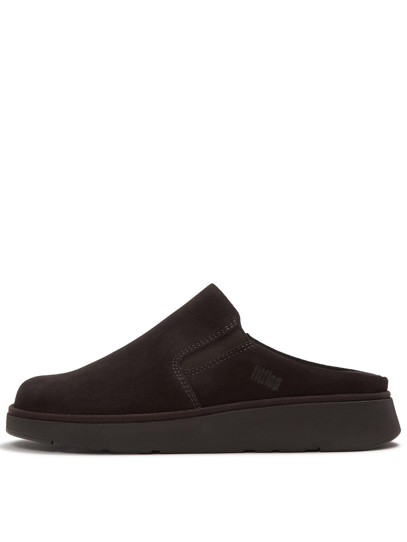 Image 1 of 4 of FitFlop Womens Gen-FF Suede Elasticated Suede Mules - Brown