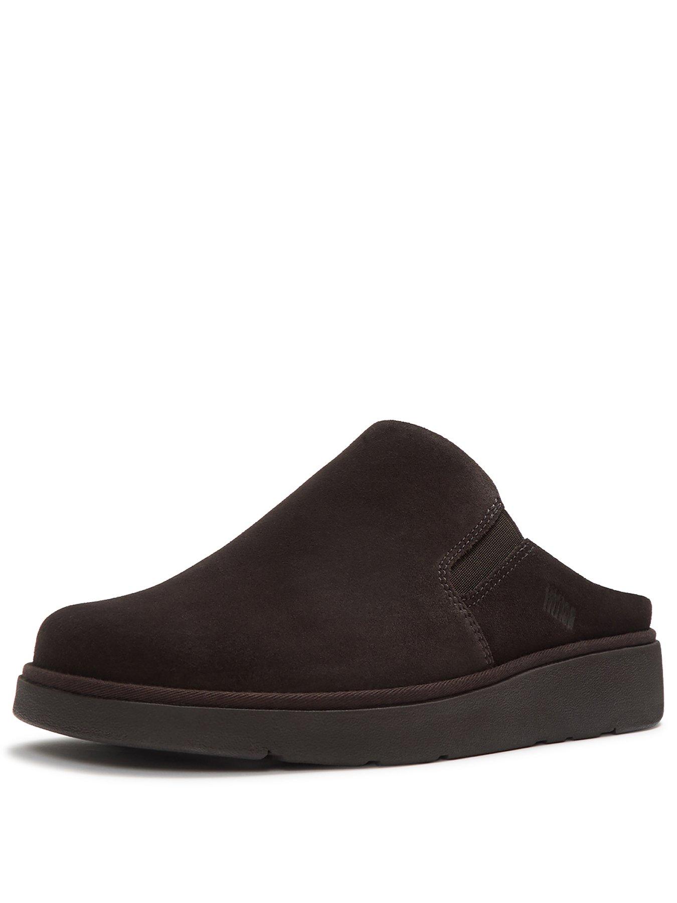 Image 2 of 4 of FitFlop Womens Gen-FF Suede Elasticated Suede Mules - Brown