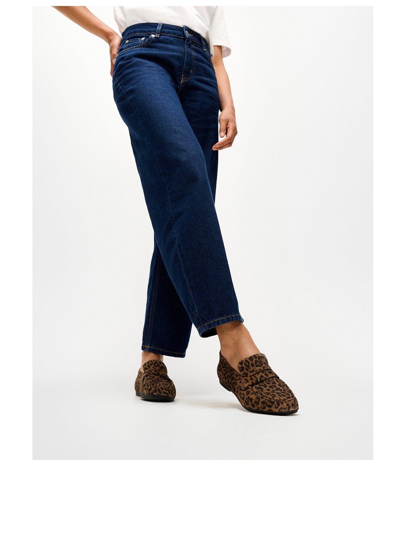 Image 2 of 5 of FitFlop DELICATO SUEDE LEOPARD LOAFERS