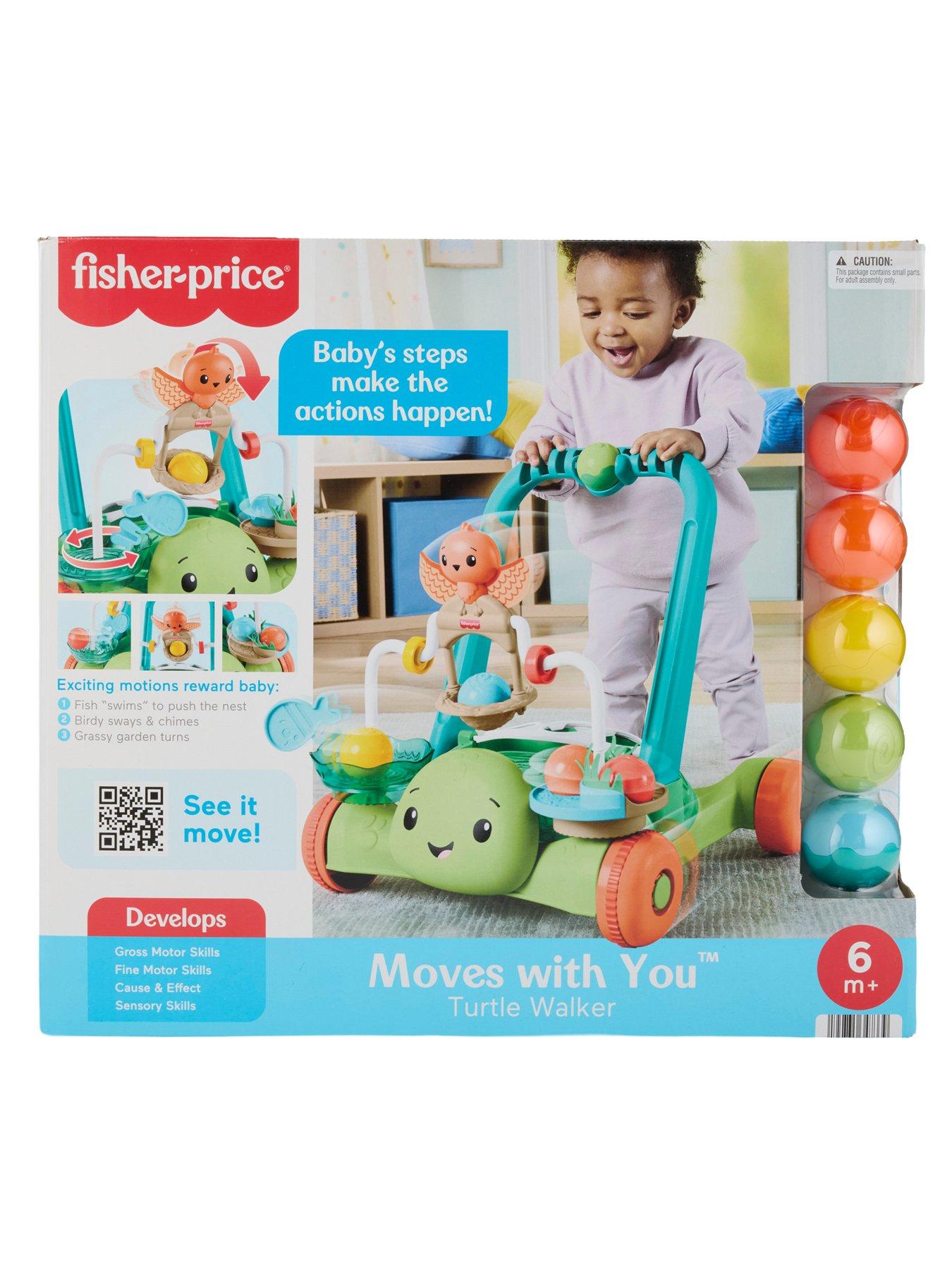 Image 7 of 8 of Fisher-Price <p>Moves With You Turtle Baby Push&nbsp;Walker</p>