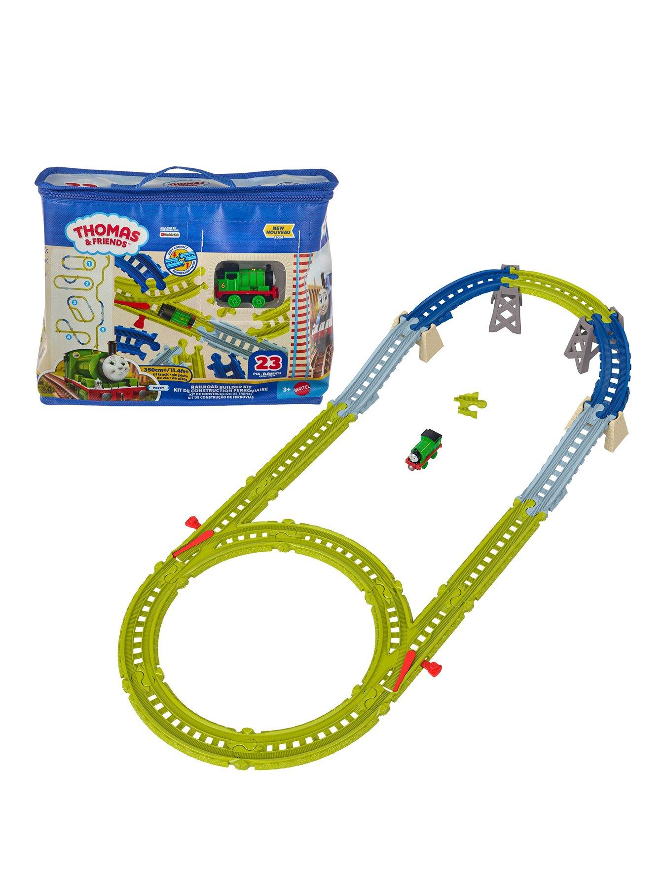 Thomas & Friends Railroad Builder Track Kit with Percy Engine  &  Storage Bag
