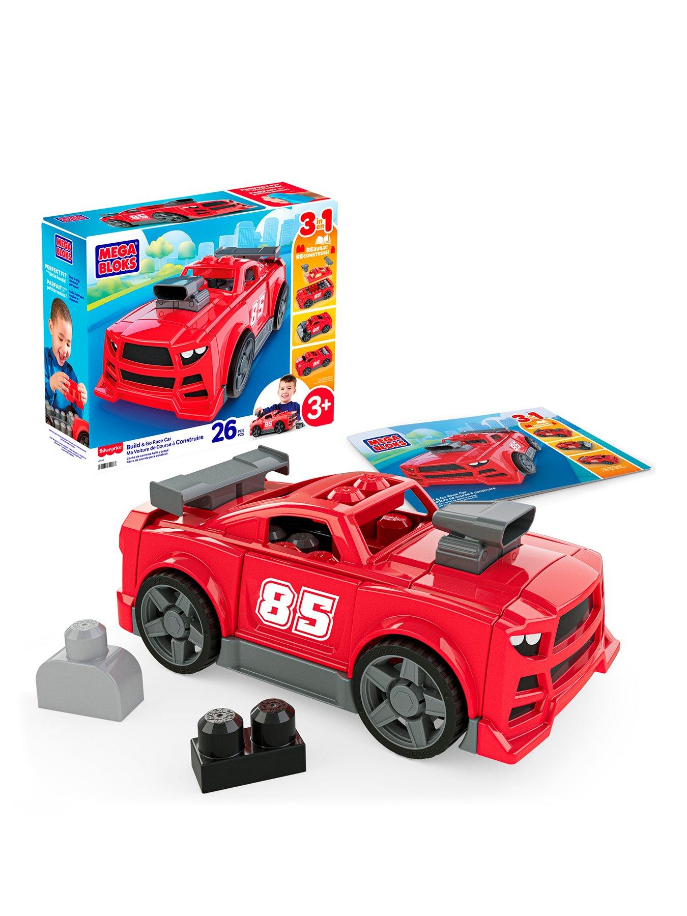 Mega Bloks Build  &  Go Race Car Building Set