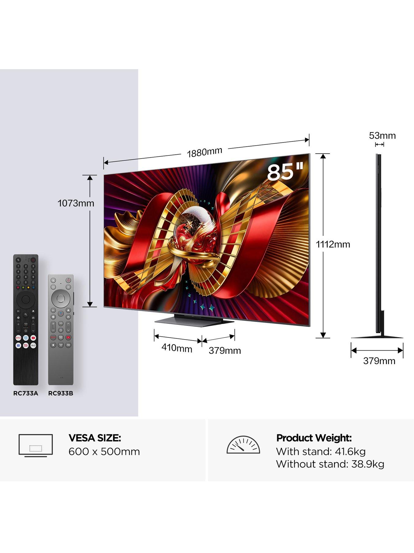 Image 2 of 7 of TCL 85C8L-UK, 85" 4K Premium SQD Mini LED 144Hz TV