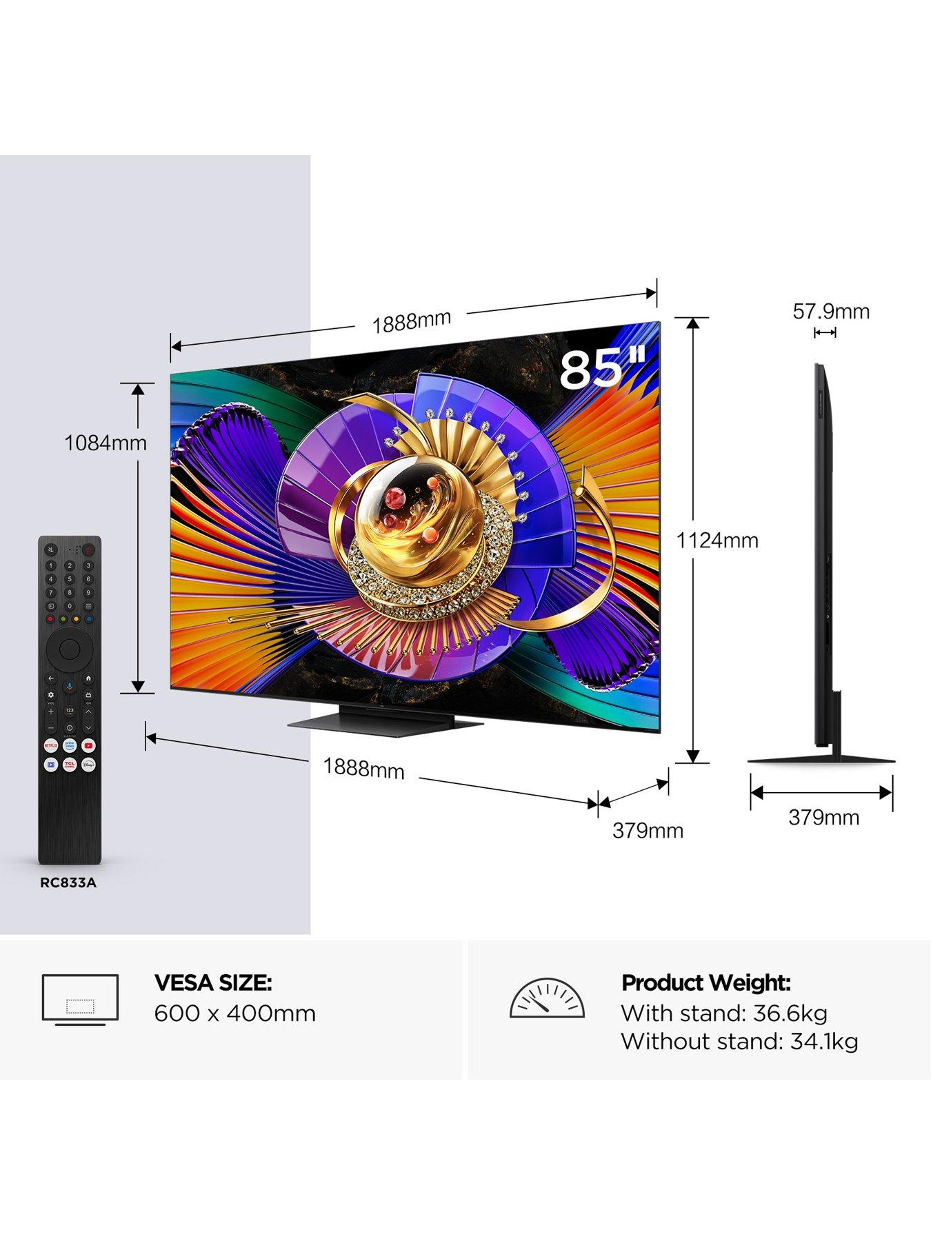 Image 2 of 7 of TCL 144Hz SQD-MINI LED TV 85C7L-UK