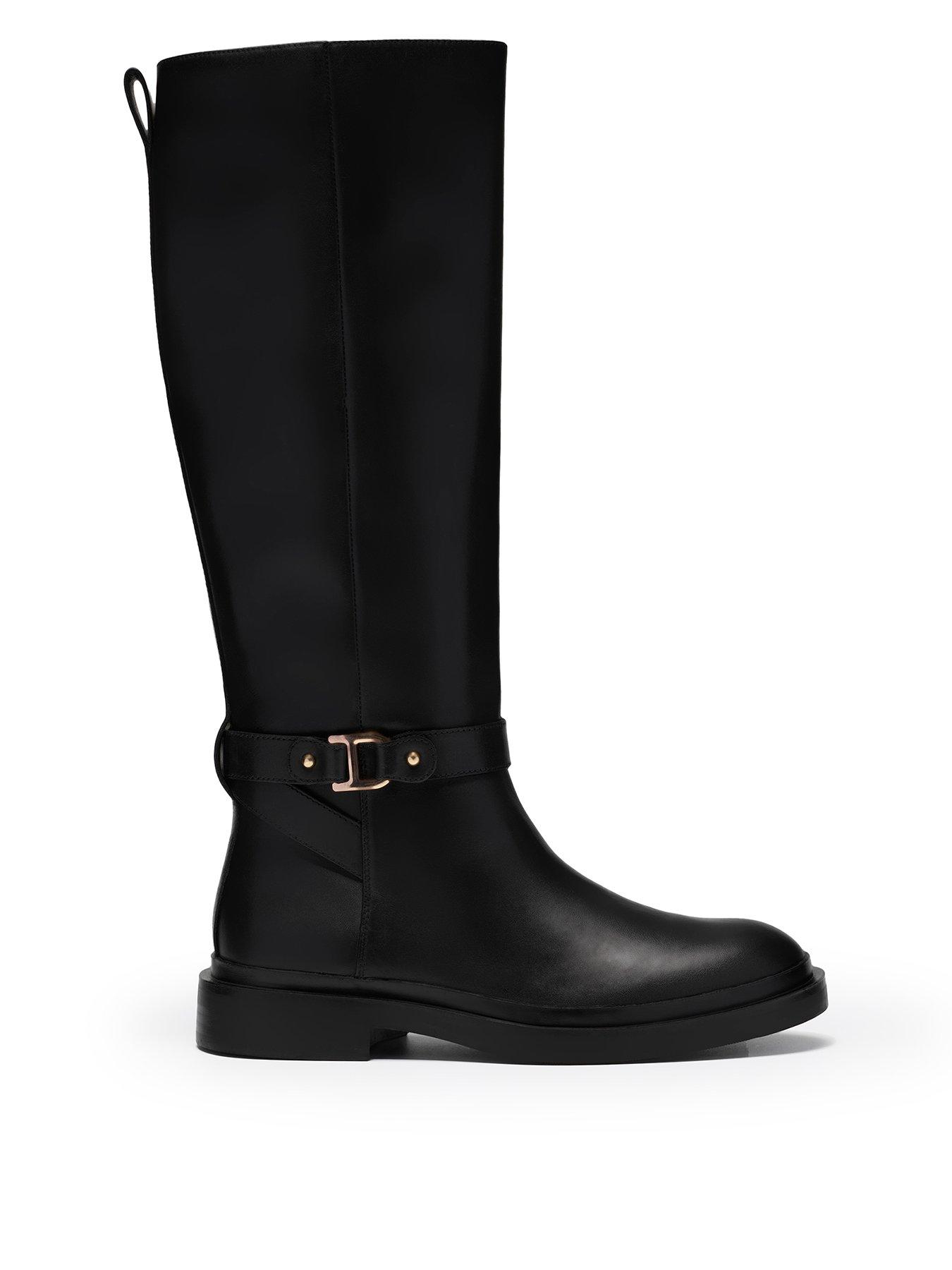 Clarks Previa Bit Black Leather High Boot