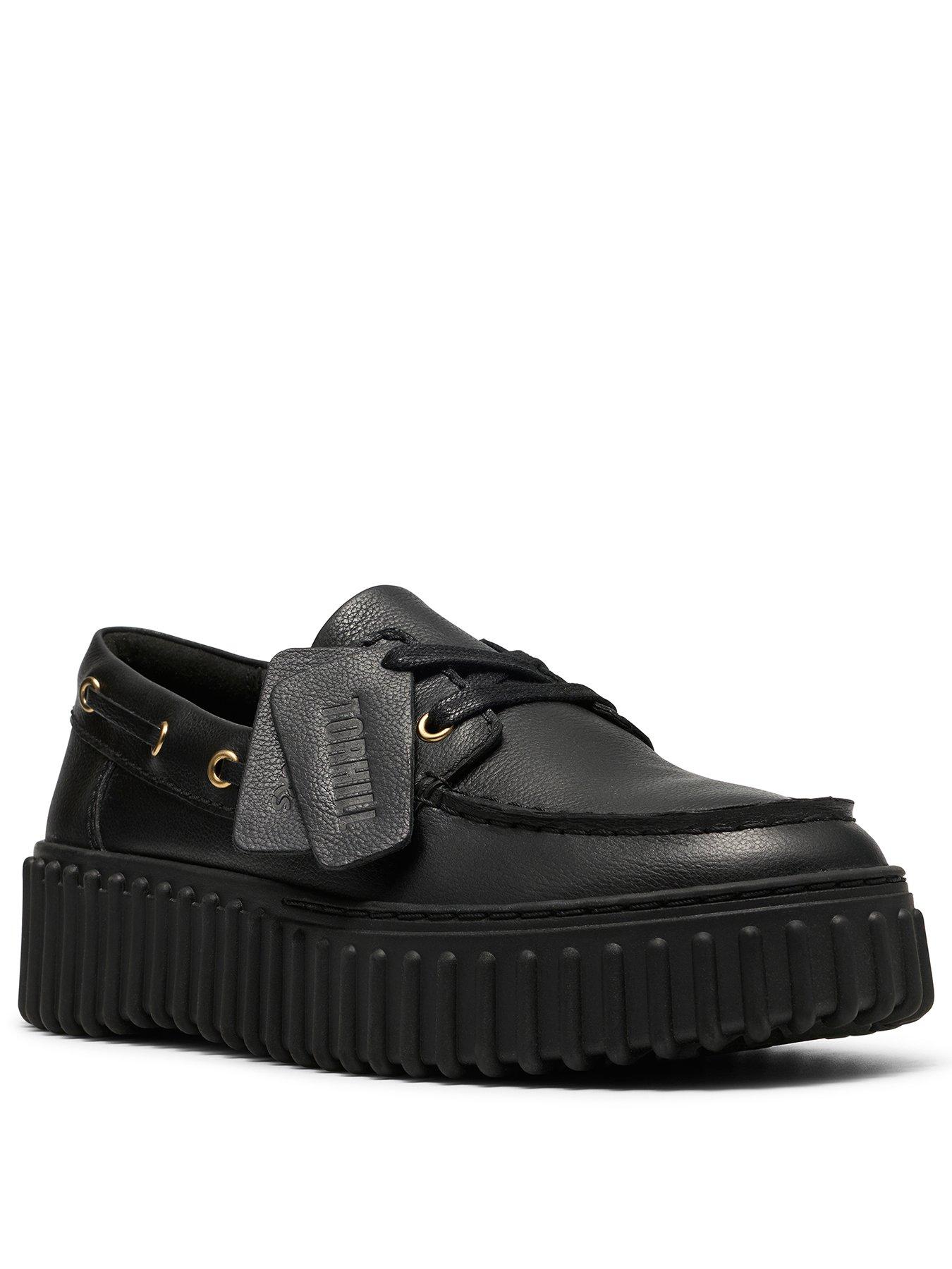 Image 2 of 7 of Clarks Torhill Boat Shoe - Black Leather