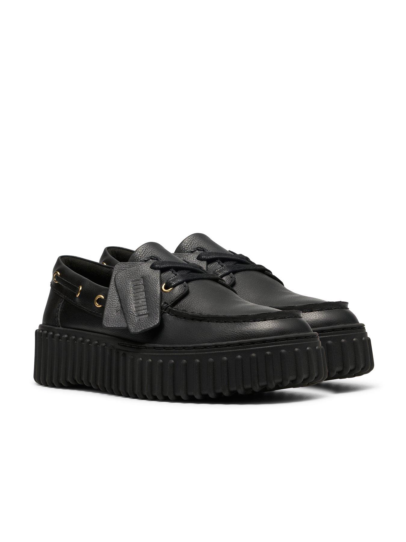 Image 6 of 7 of Clarks Torhill Boat Shoe - Black Leather