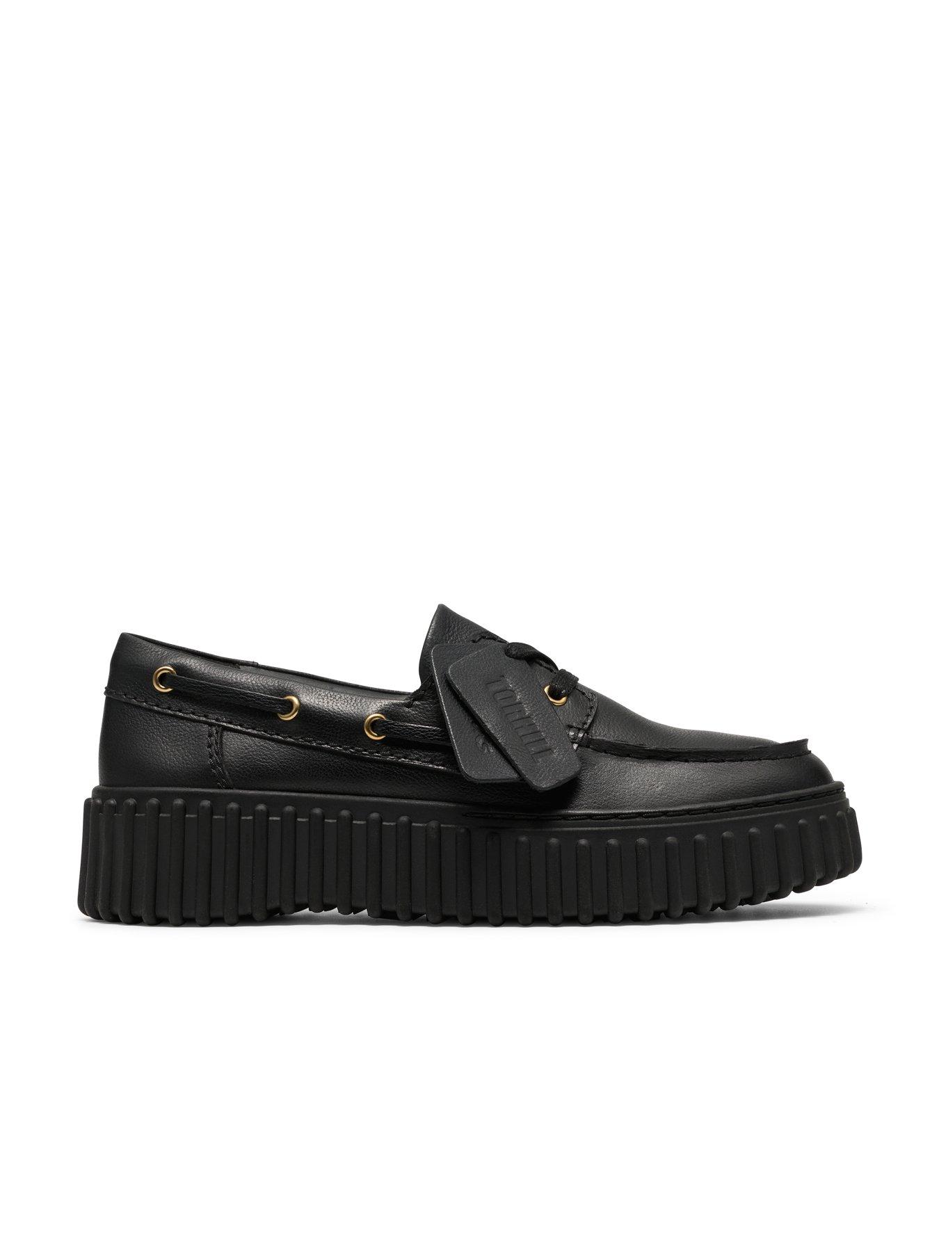 Image 7 of 7 of Clarks Torhill Boat Shoe - Black Leather