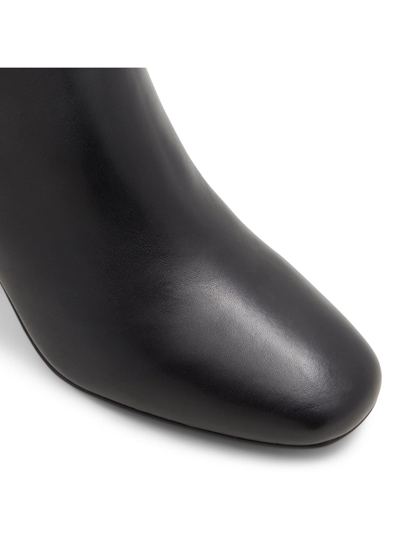 Image 4 of 4 of Aldo Sevorebaen Leather Knee-High Block Heel Boots - Black