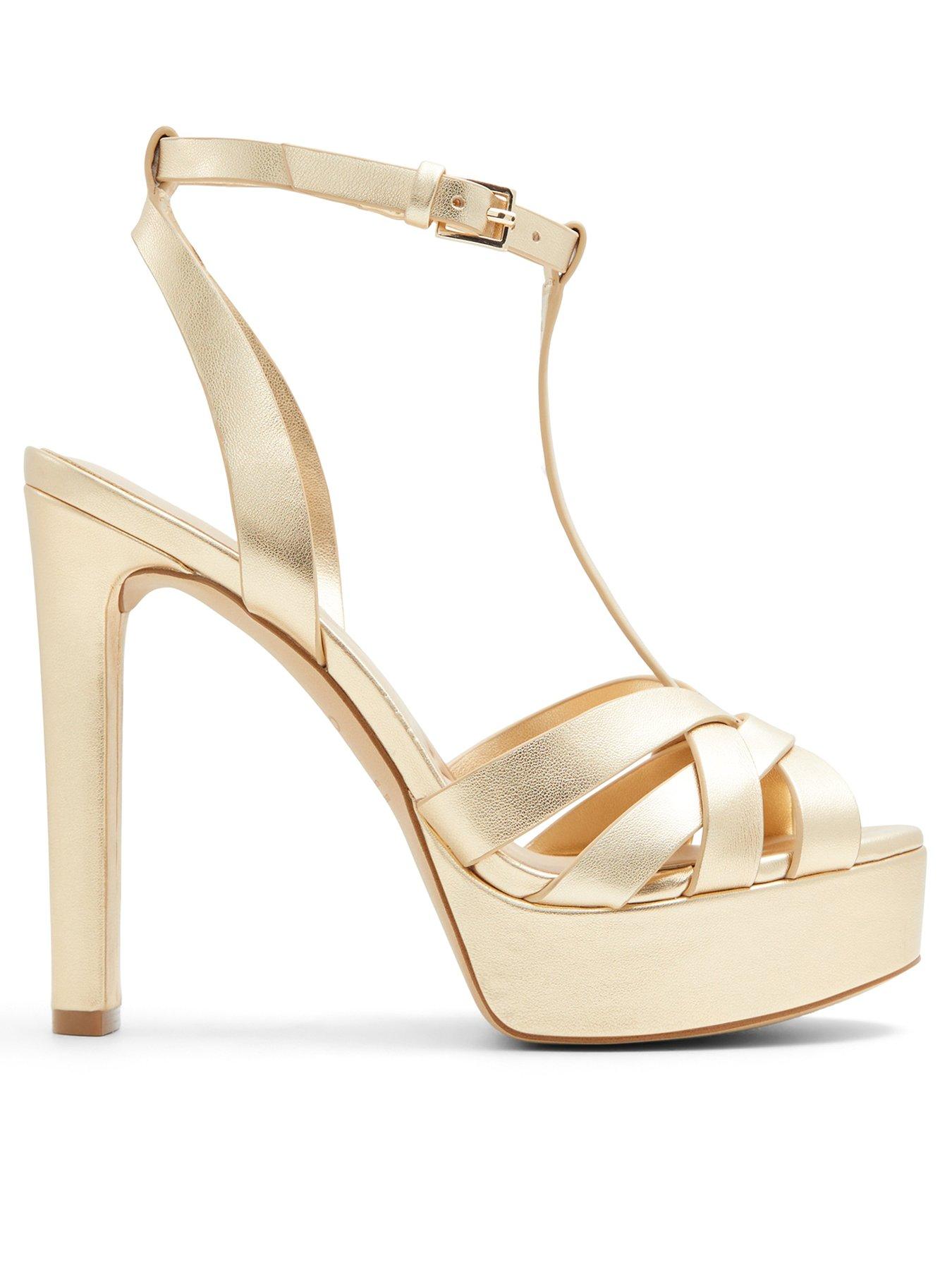 Image 1 of 6 of Aldo Borneolaan Platform Heel - Gold