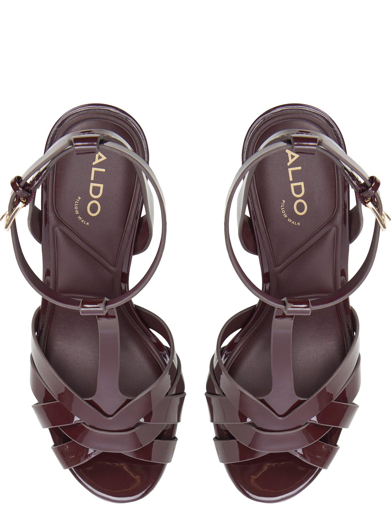 Image 4 of 5 of Aldo Borneolaan Platform Ankle Strap Heel - Red