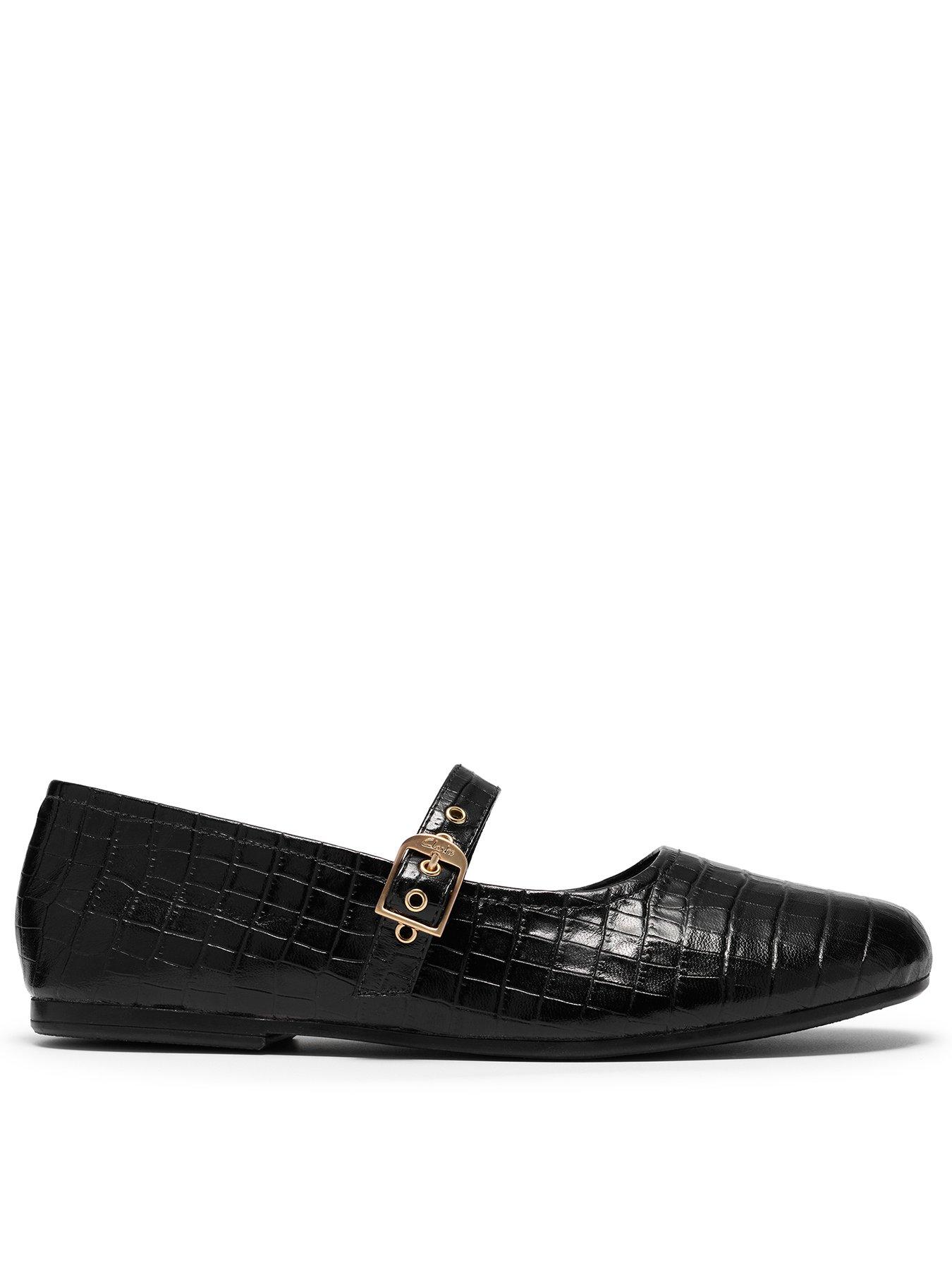 Clarks Livia Mary Jane - Black Croc