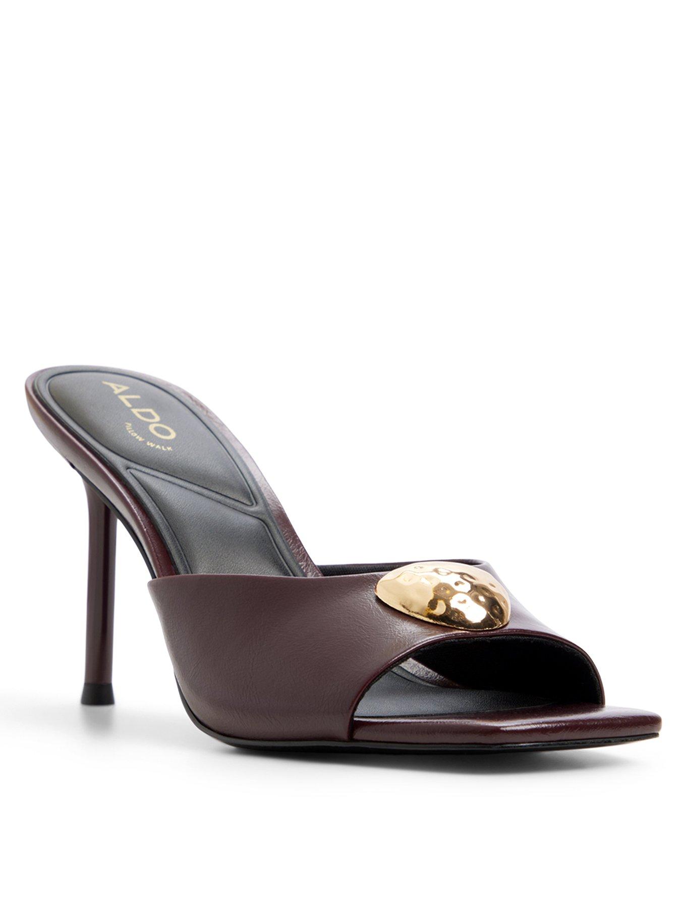 Image 2 of 6 of Aldo Eleona Metal Detail Mule Heel - Red