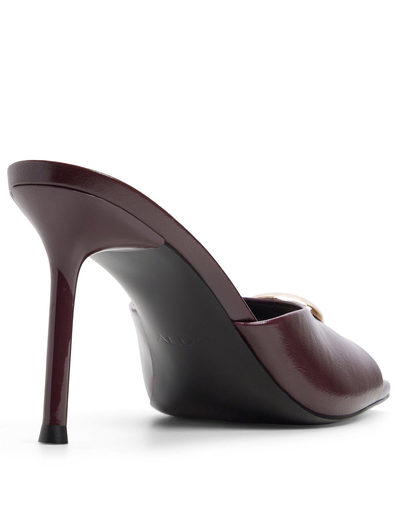 Image 3 of 6 of Aldo Eleona Metal Detail Mule Heel - Red