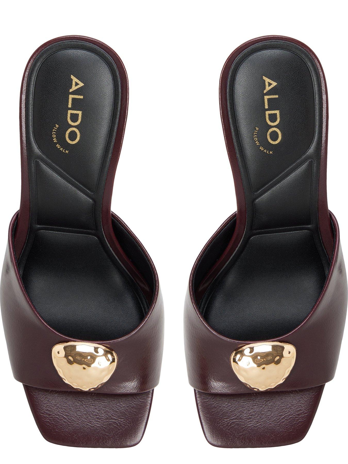Image 4 of 6 of Aldo Eleona Metal Detail Mule Heel - Red
