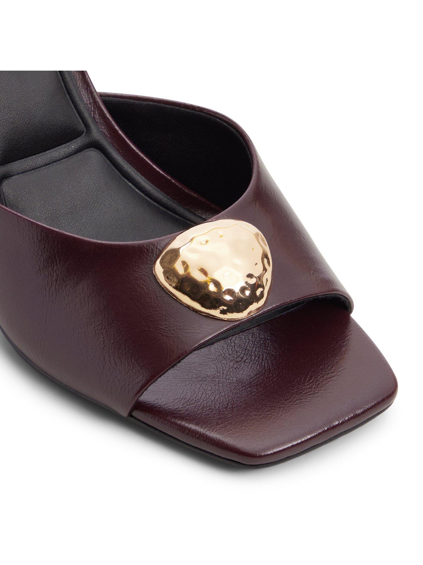 Image 6 of 6 of Aldo Eleona Metal Detail Mule Heel - Red