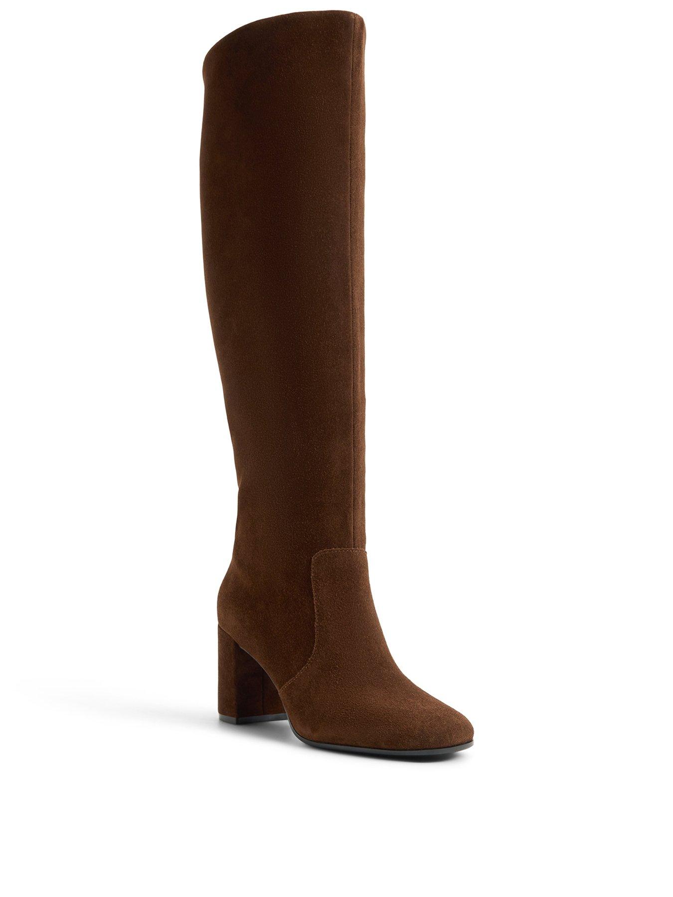 Image 2 of 5 of Aldo Womens Pillow Walk Block Heel Knee High Boots - Brown
