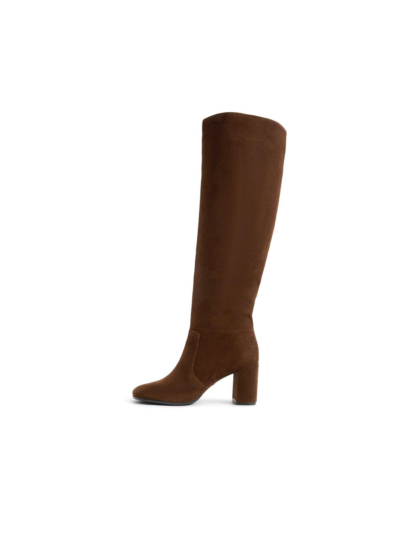 Image 5 of 5 of Aldo Womens Pillow Walk Block Heel Knee High Boots - Brown