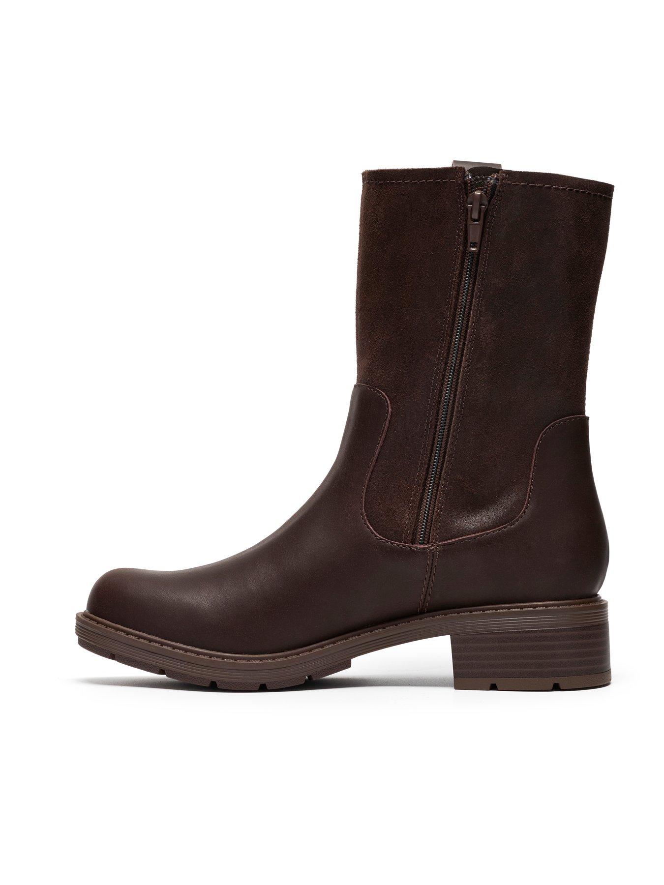 Image 6 of 6 of Clarks Hearth Dark Brown Mid Boot