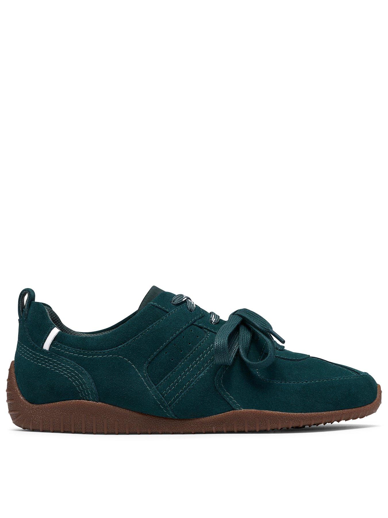 Clarks Meridor Lace Teal Trainer