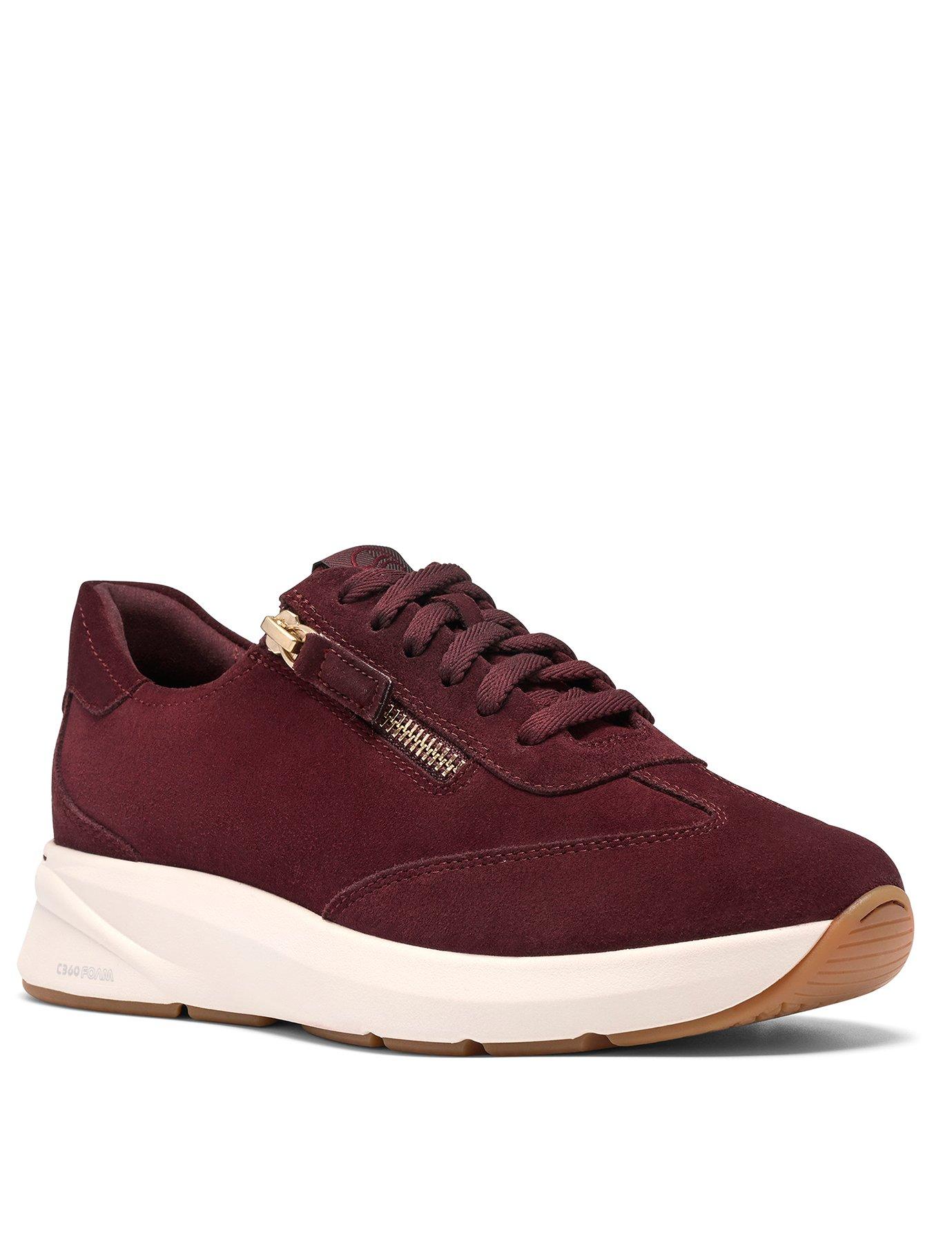 Image 2 of 6 of Clarks Code R Run Burgundy Suede Trainer