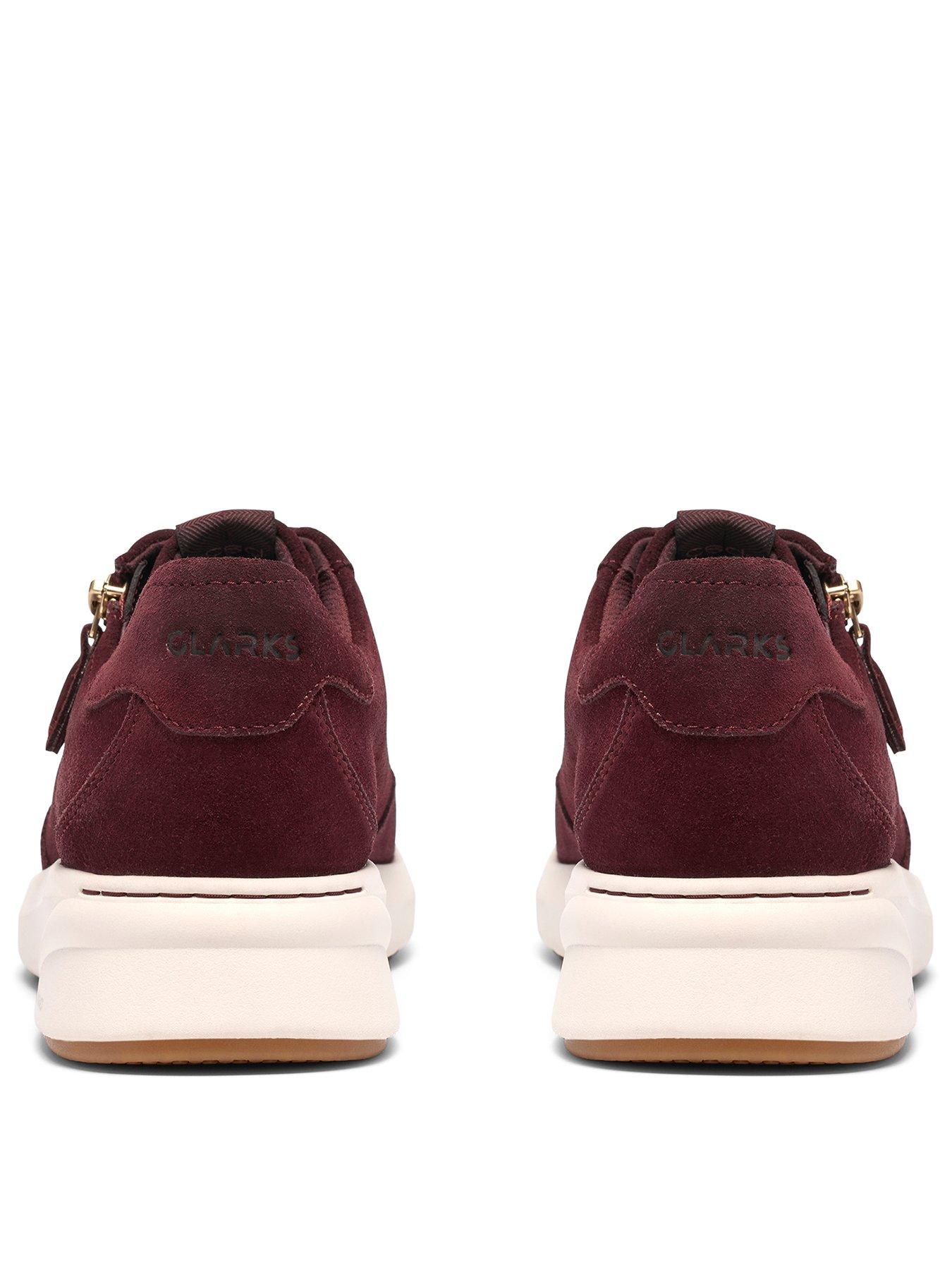 Image 3 of 6 of Clarks Code R Run Burgundy Suede Trainer