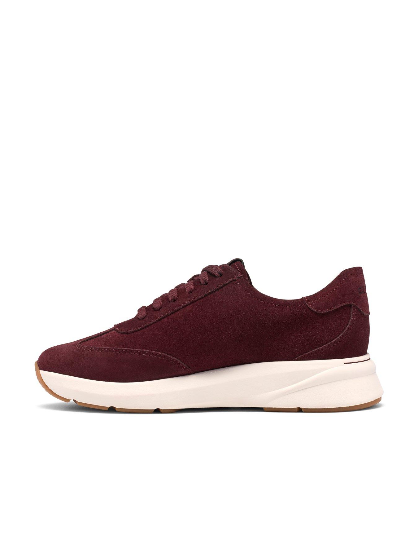 Image 6 of 6 of Clarks Code R Run Burgundy Suede Trainer