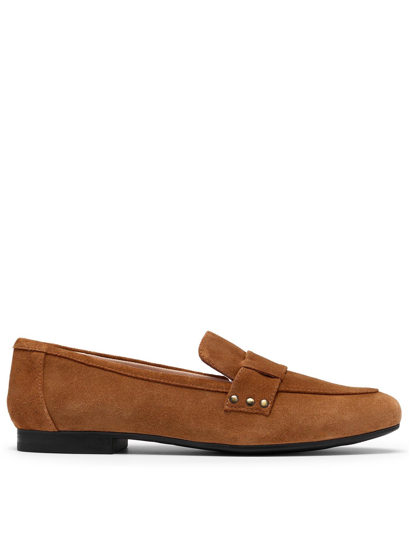 Clarks Tamna Strap Tan Suede Loafer