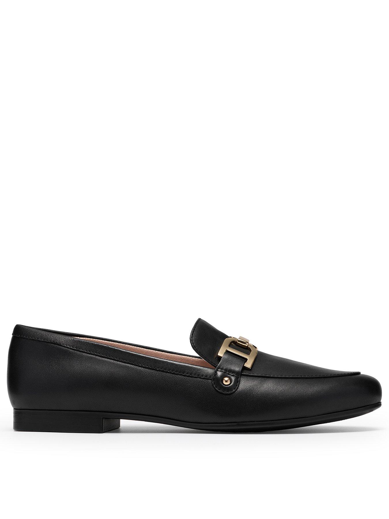 Image 1 of 6 of Clarks Tamna Trim Loafer - Black Leather