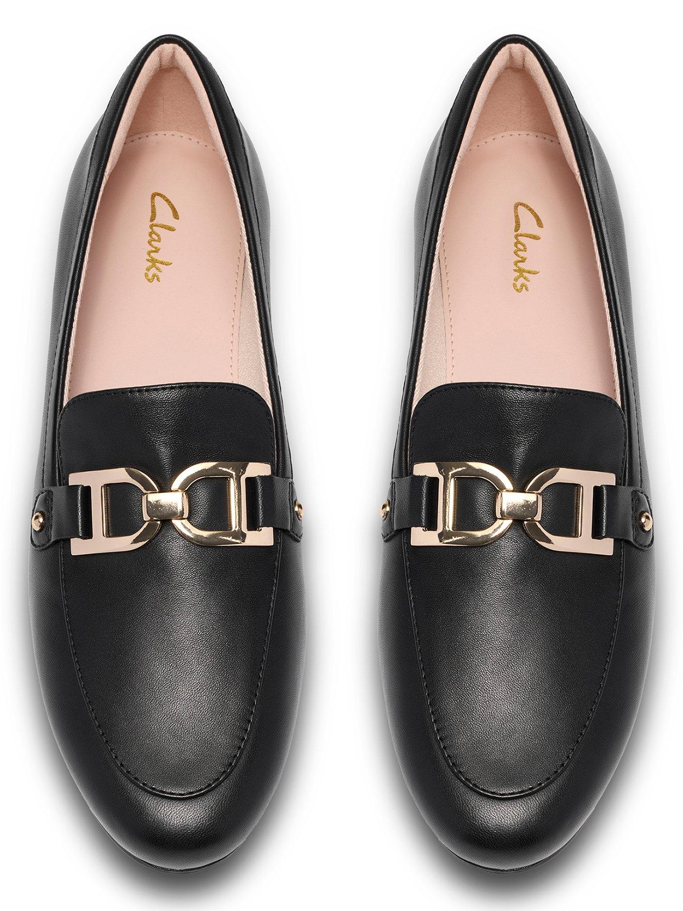 Image 4 of 6 of Clarks Tamna Trim Loafer - Black Leather