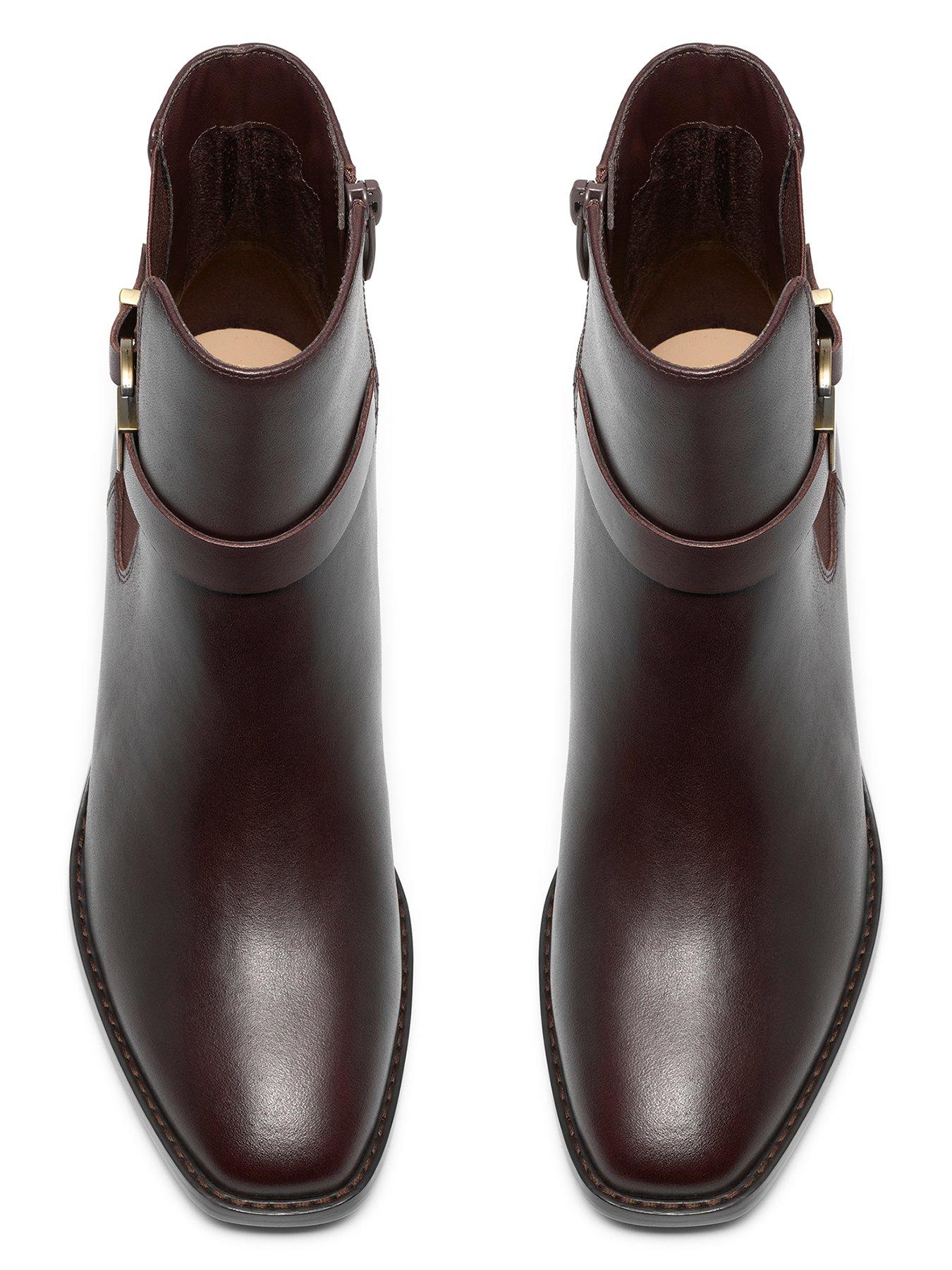 Image 4 of 6 of Clarks Wrenn Buckle Leather Boot - Dark Brown