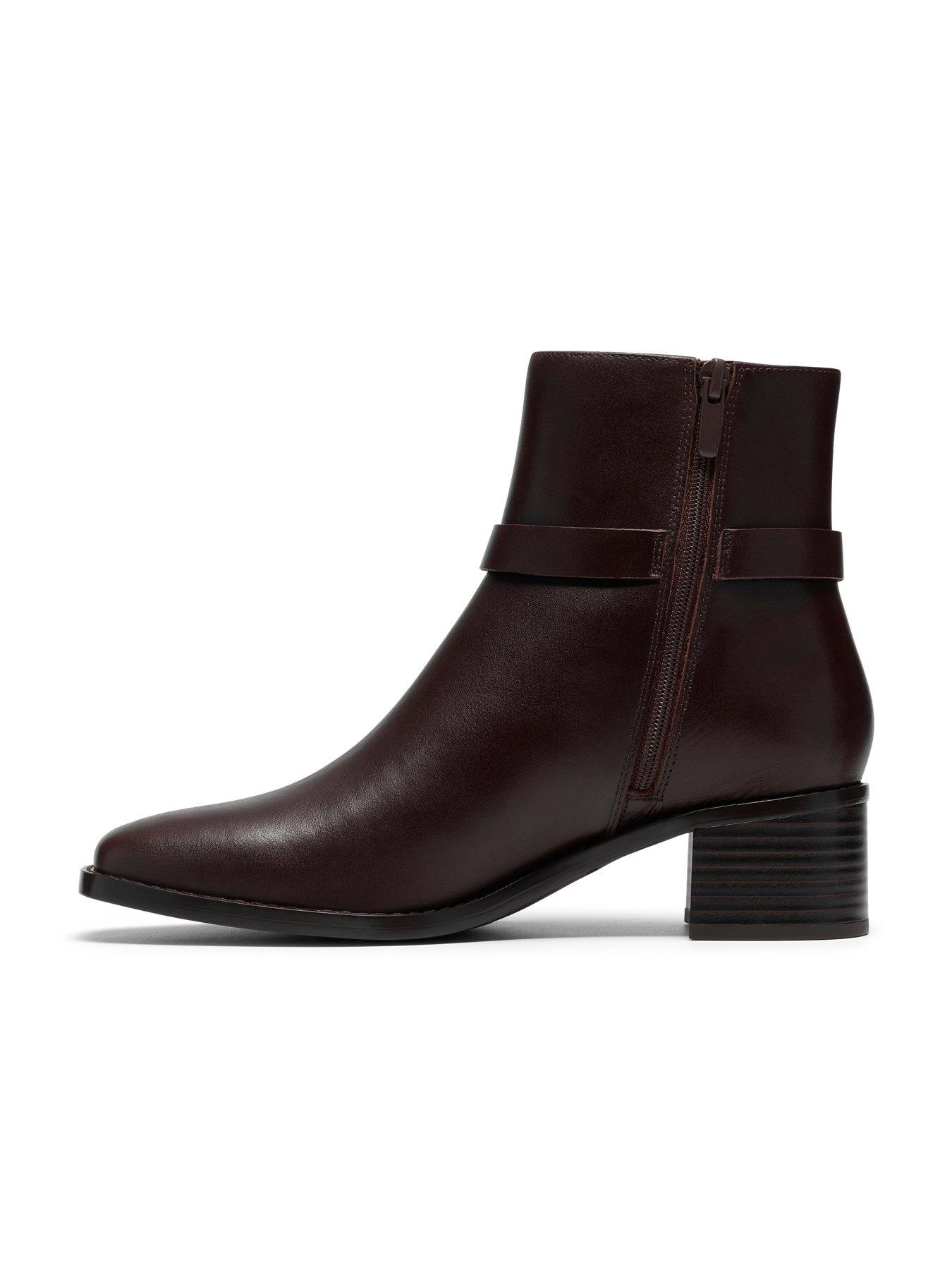 Image 6 of 6 of Clarks Wrenn Buckle Leather Boot - Dark Brown