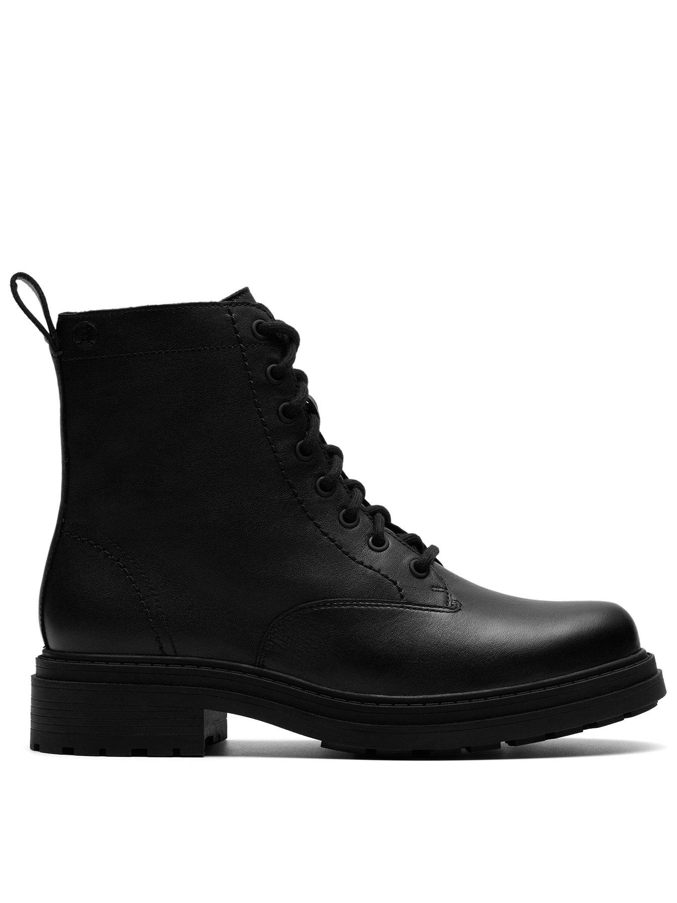 Clarks Wide Fit Orinoco3 Style Lace Boot - Black