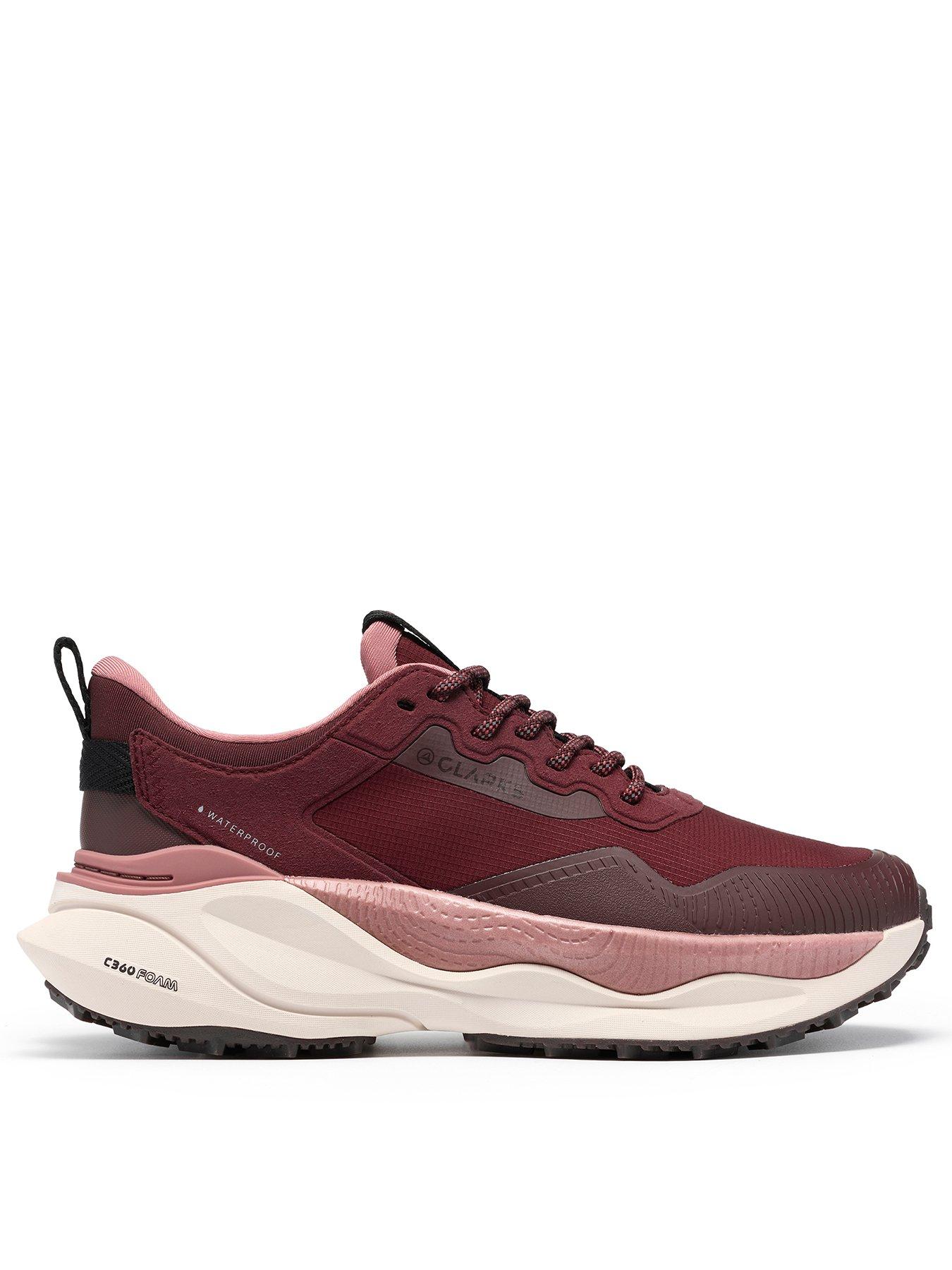 Clarks Pacetrailgowp Burgundy Trainer