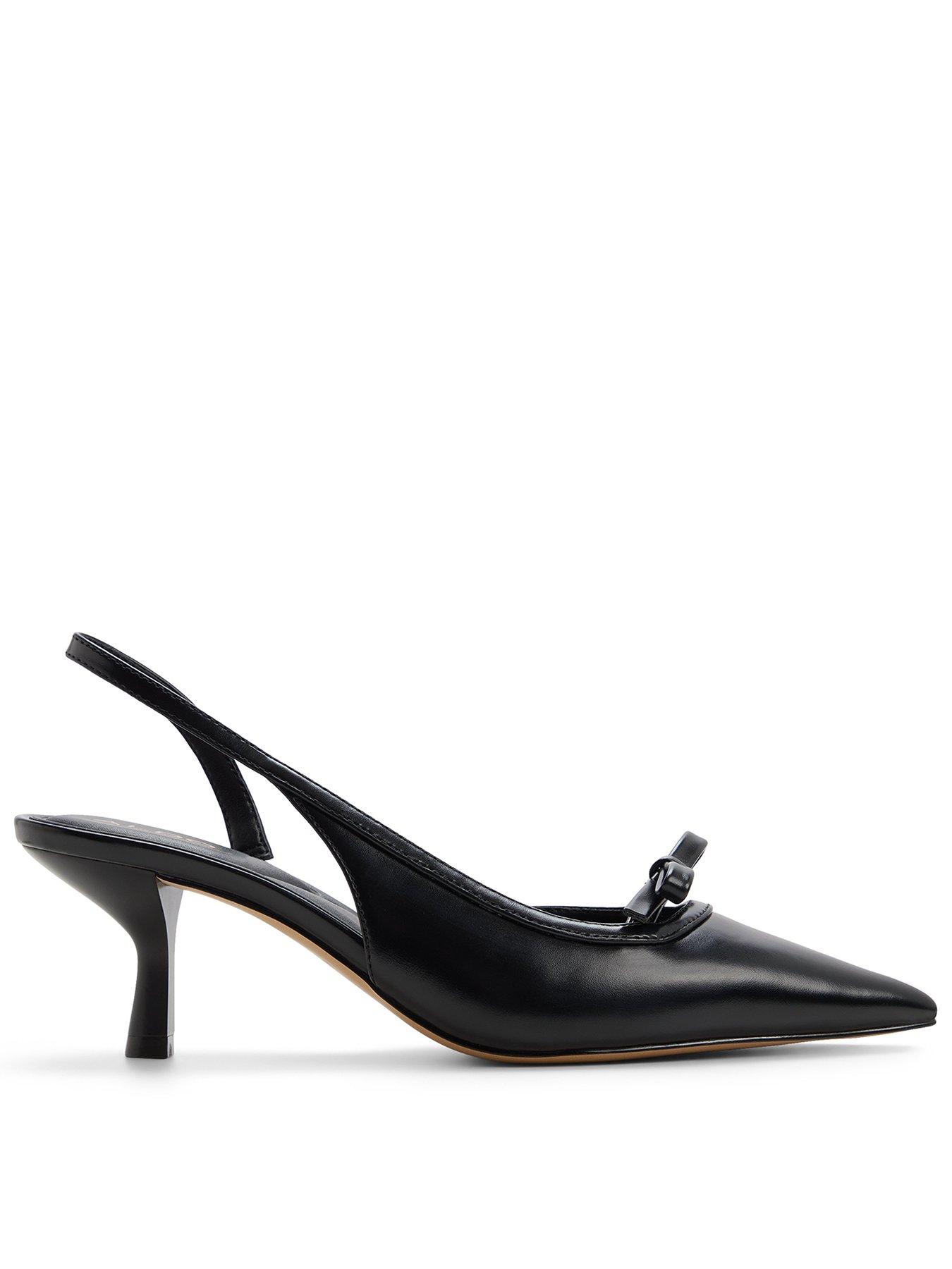 Aldo Philipa Pointed Toe Bow Detail Heeled Shoes - Black