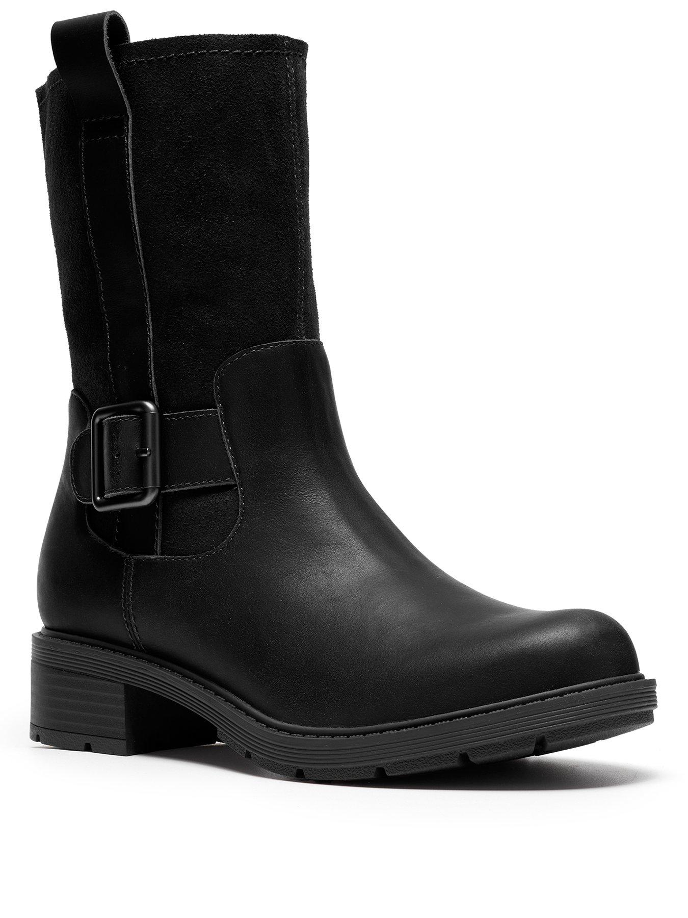 Image 2 of 6 of Clarks Hearth Black Mid Boot