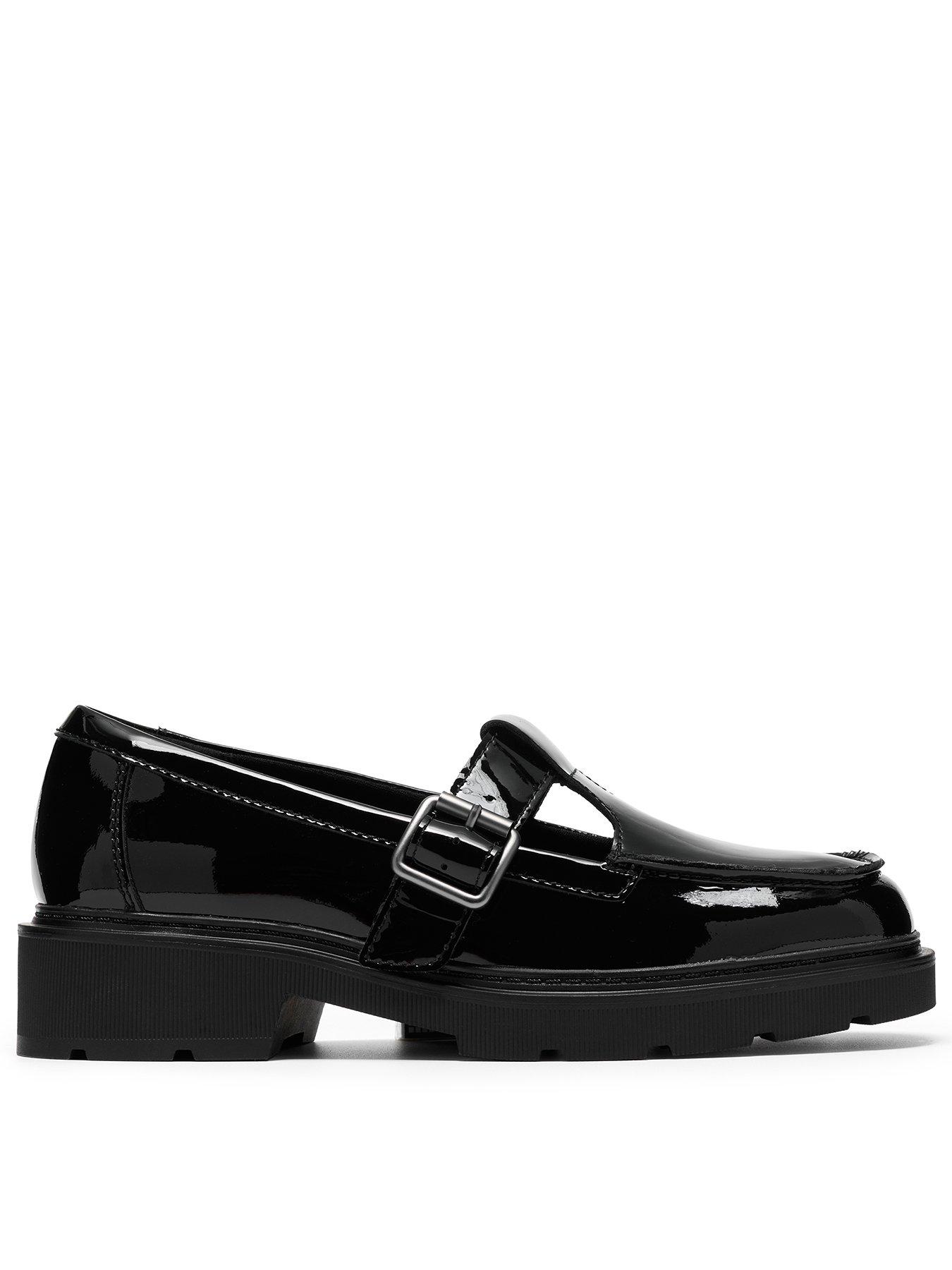 Clarks Lauryl T Bar Black Patent Shoe