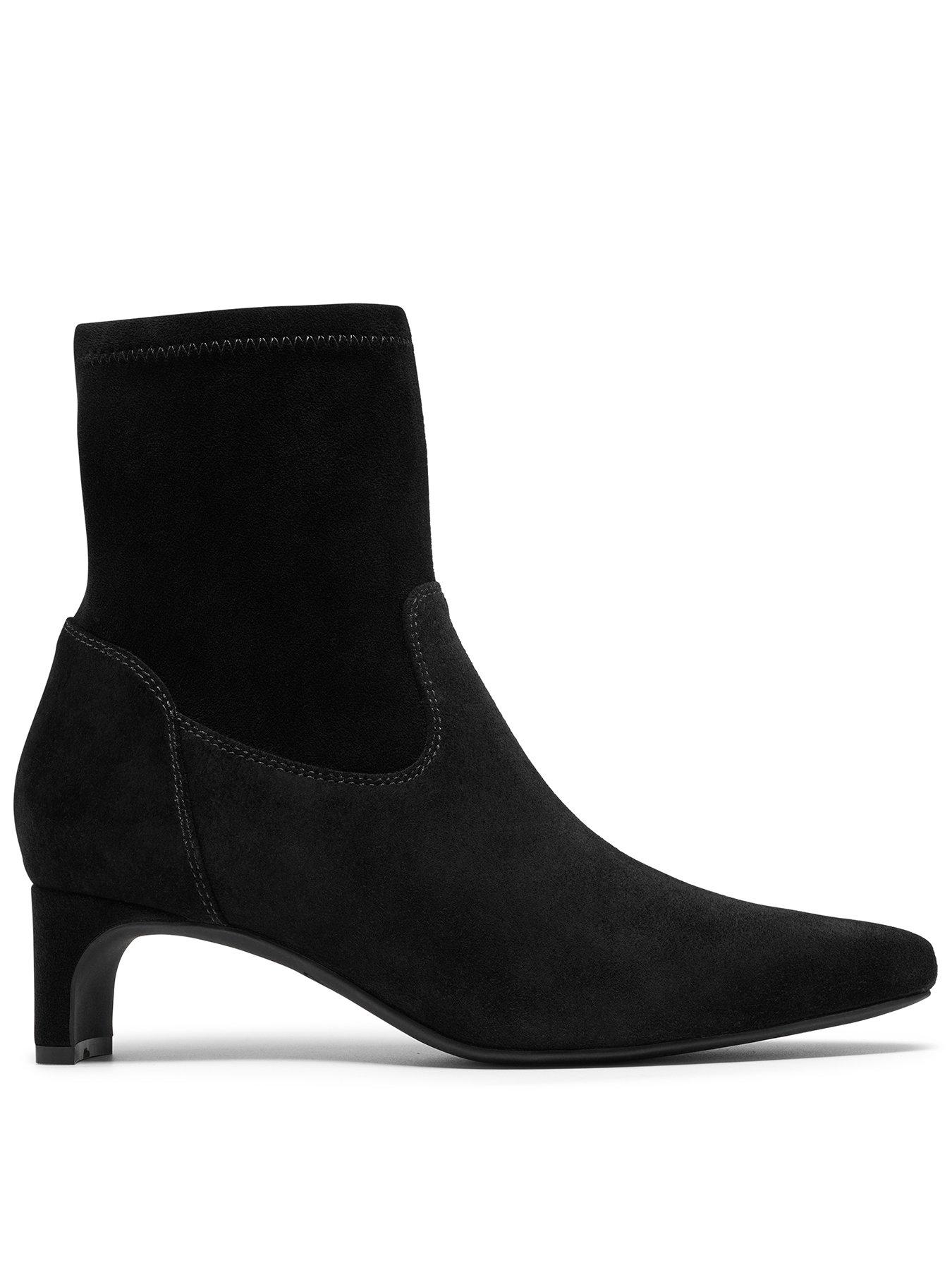 Clarks Edina Stretch Black Suede Low Boot