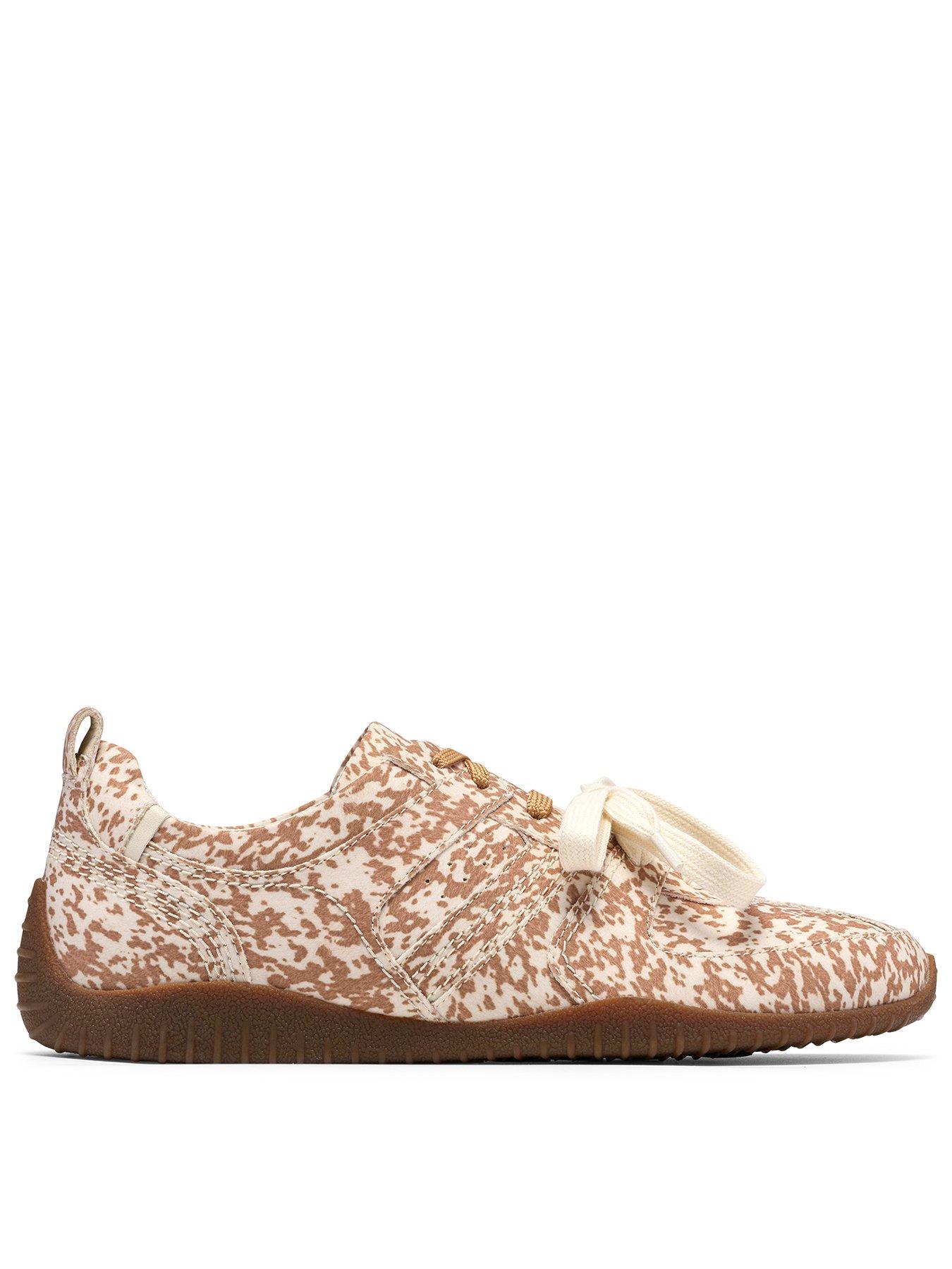 Clarks Meridor Lace Animal Print Trainer