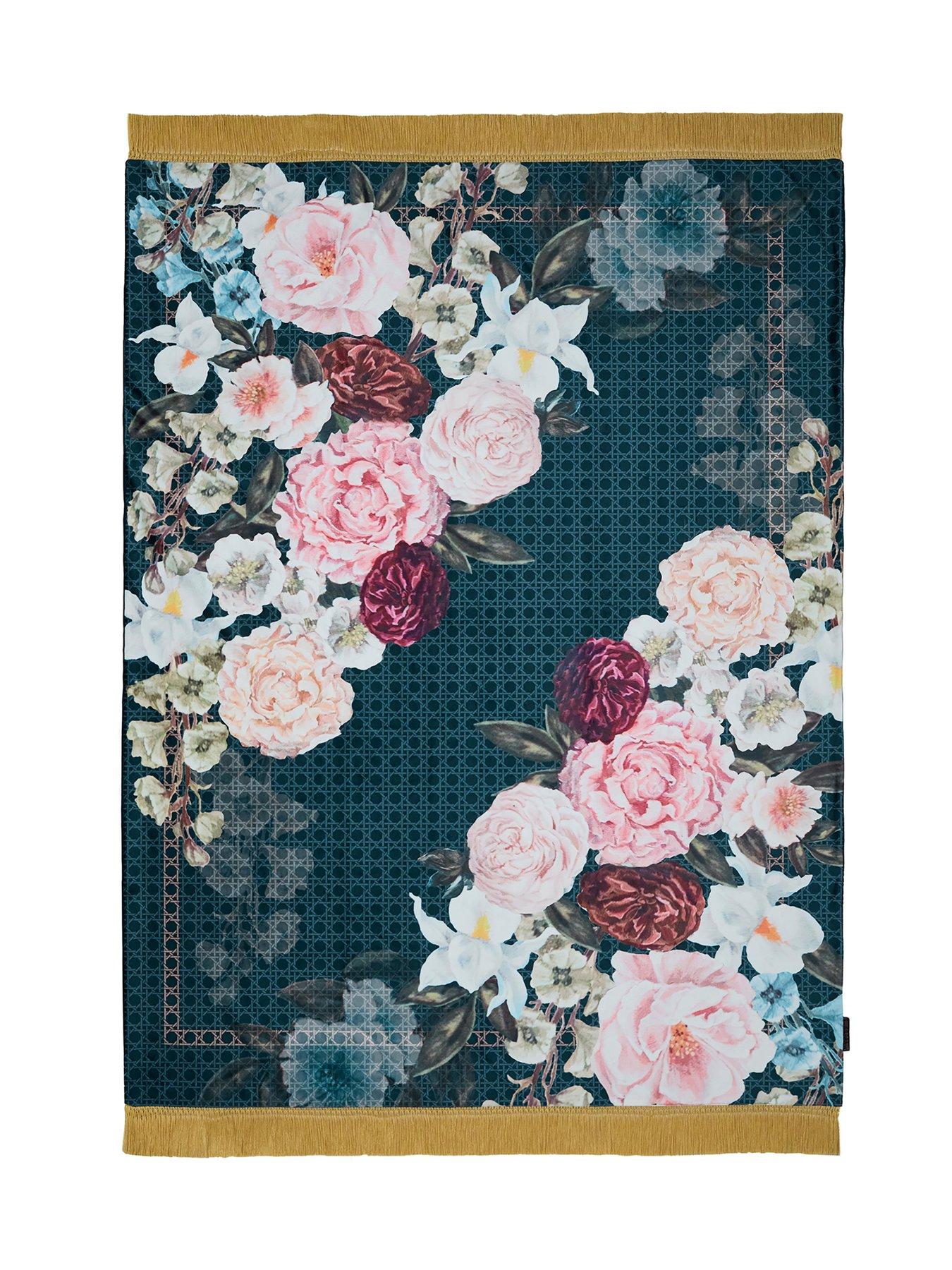 Image 3 of 6 of Laurence Llewelyn-Bowen Bouquet List Throw In Blue
