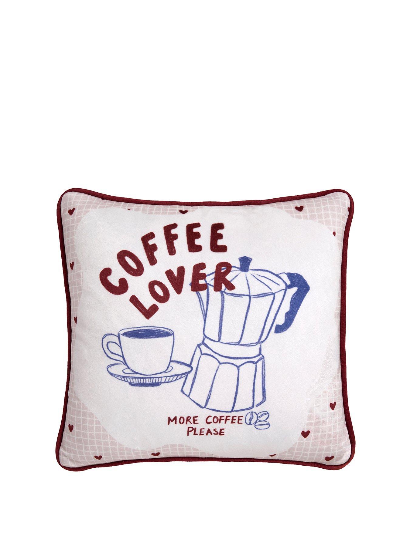 Image 2 of 5 of Fusion Coffee Club Filled Cushion In Blue