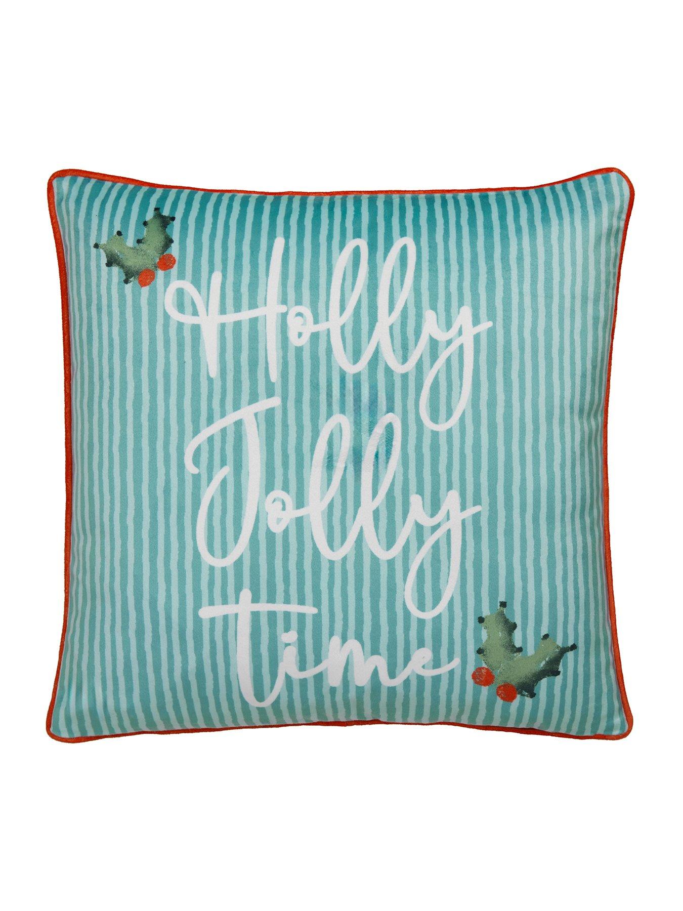 Image 4 of 5 of Fusion Christmas Vintage Frames Filled Cushion In Red