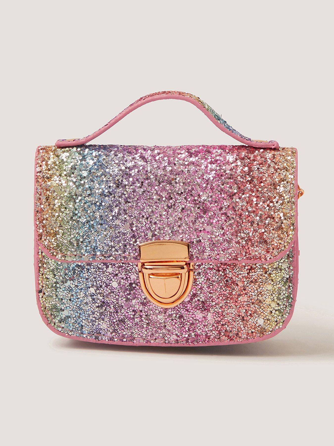 Monsoon Girls Rainbow Glitter Mini Bag - Multi