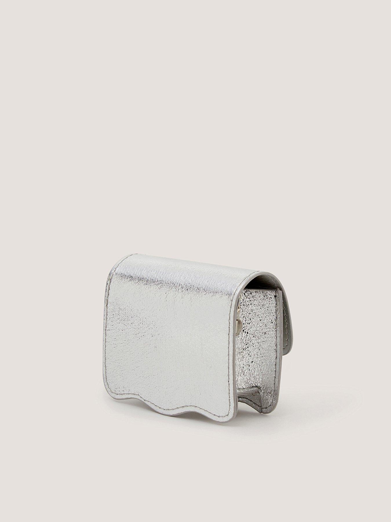 Image 2 of 4 of Monsoon Girls Mini Bling Flower Bag - Silver